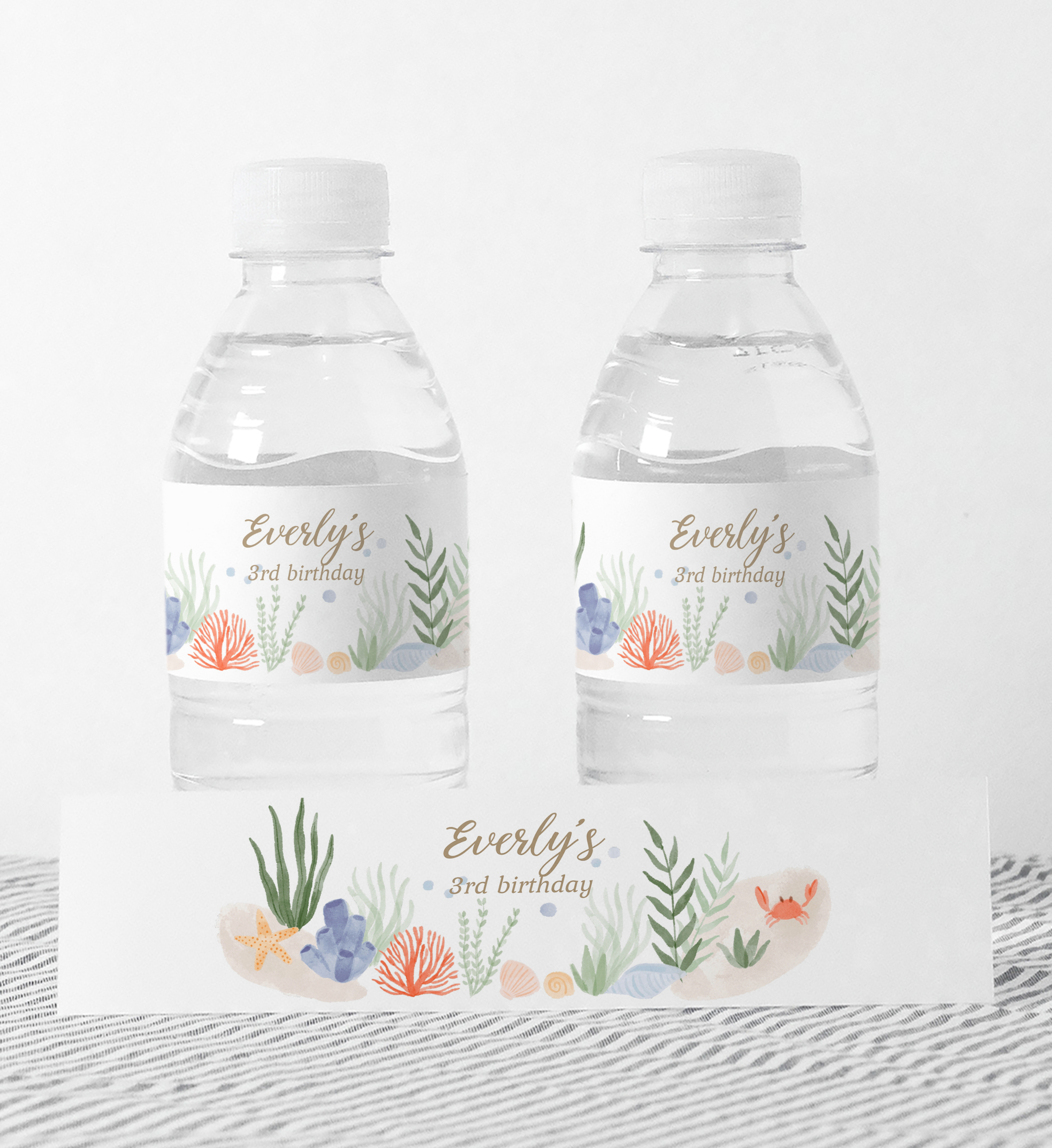 Water Bottle Wrap - Under the Sea - 9996 design preview