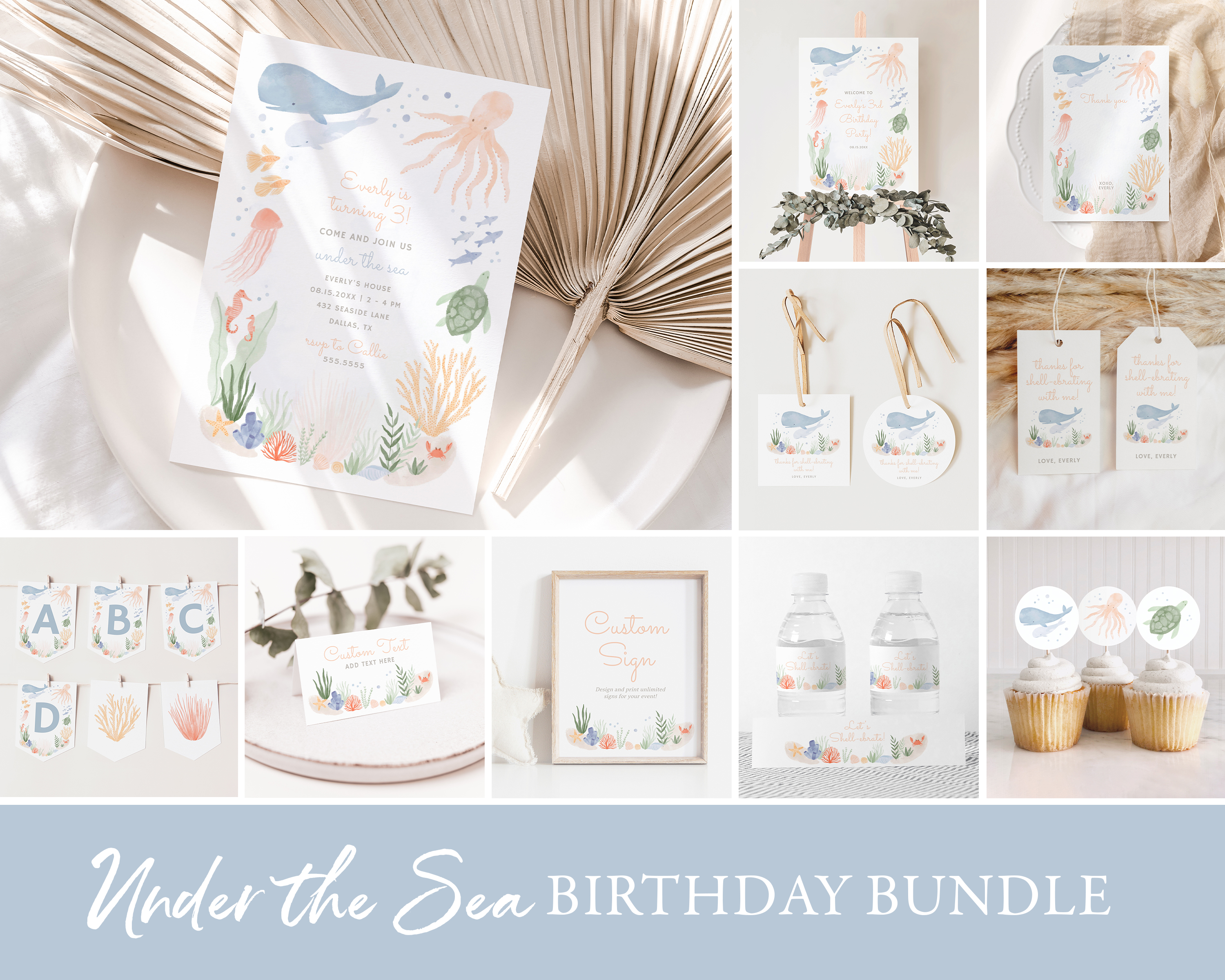 Birthday Bundle (Any Age) - Under the Sea - 9996 design preview