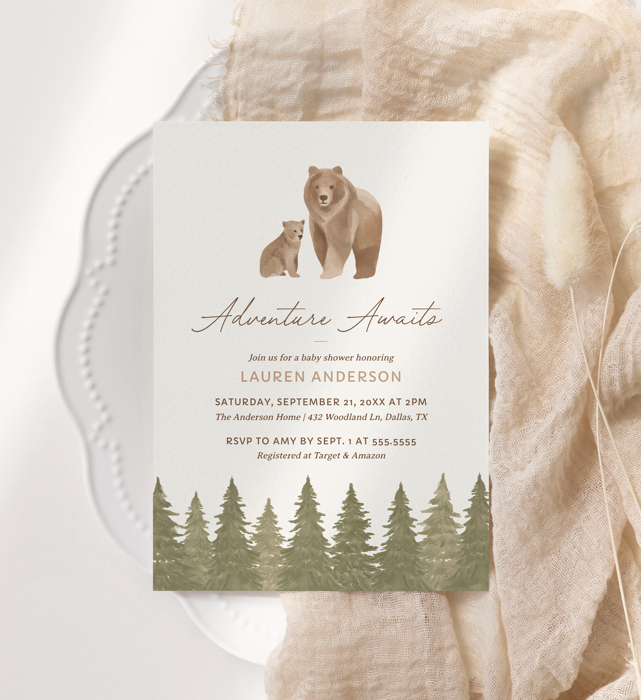 Baby Shower Invitation - Adventure Awaits - 1046 design preview