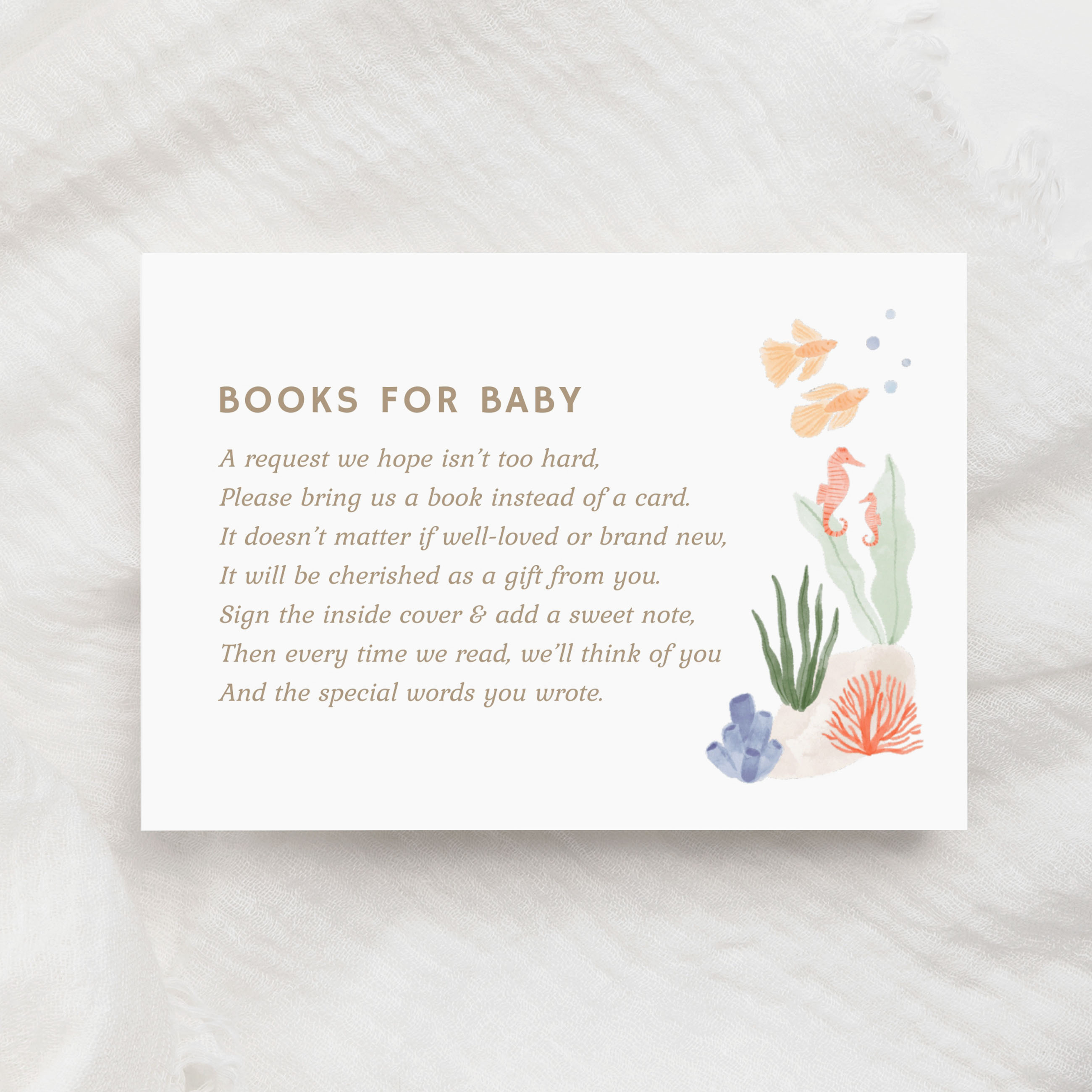 Books for Baby Insert - Under the Sea - 1002 design preview