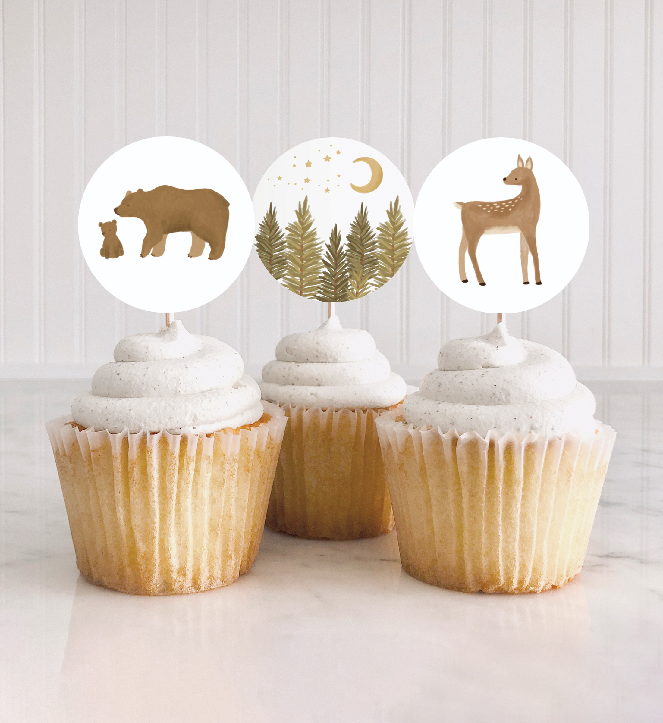 Cupcake Toppers - Woodland - 1015 design preview