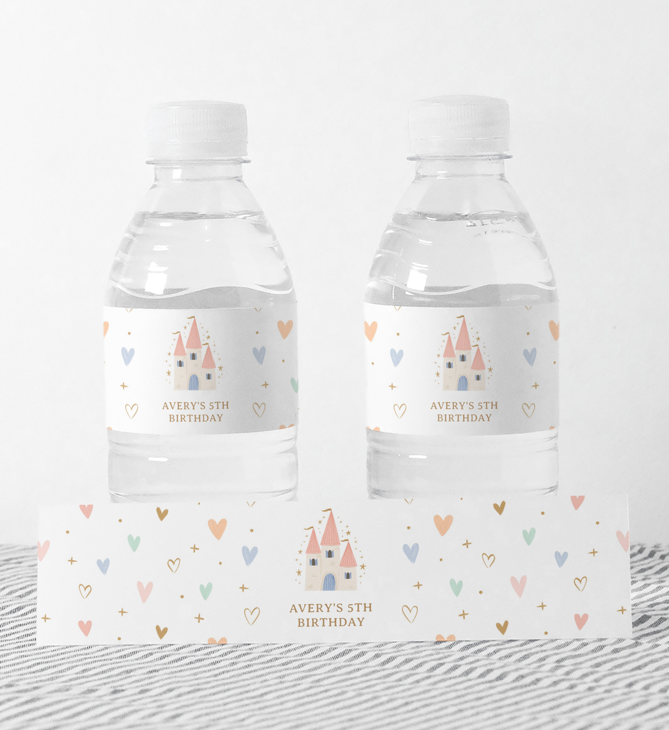 Water Bottle Label - Princesses - 9985 design preview