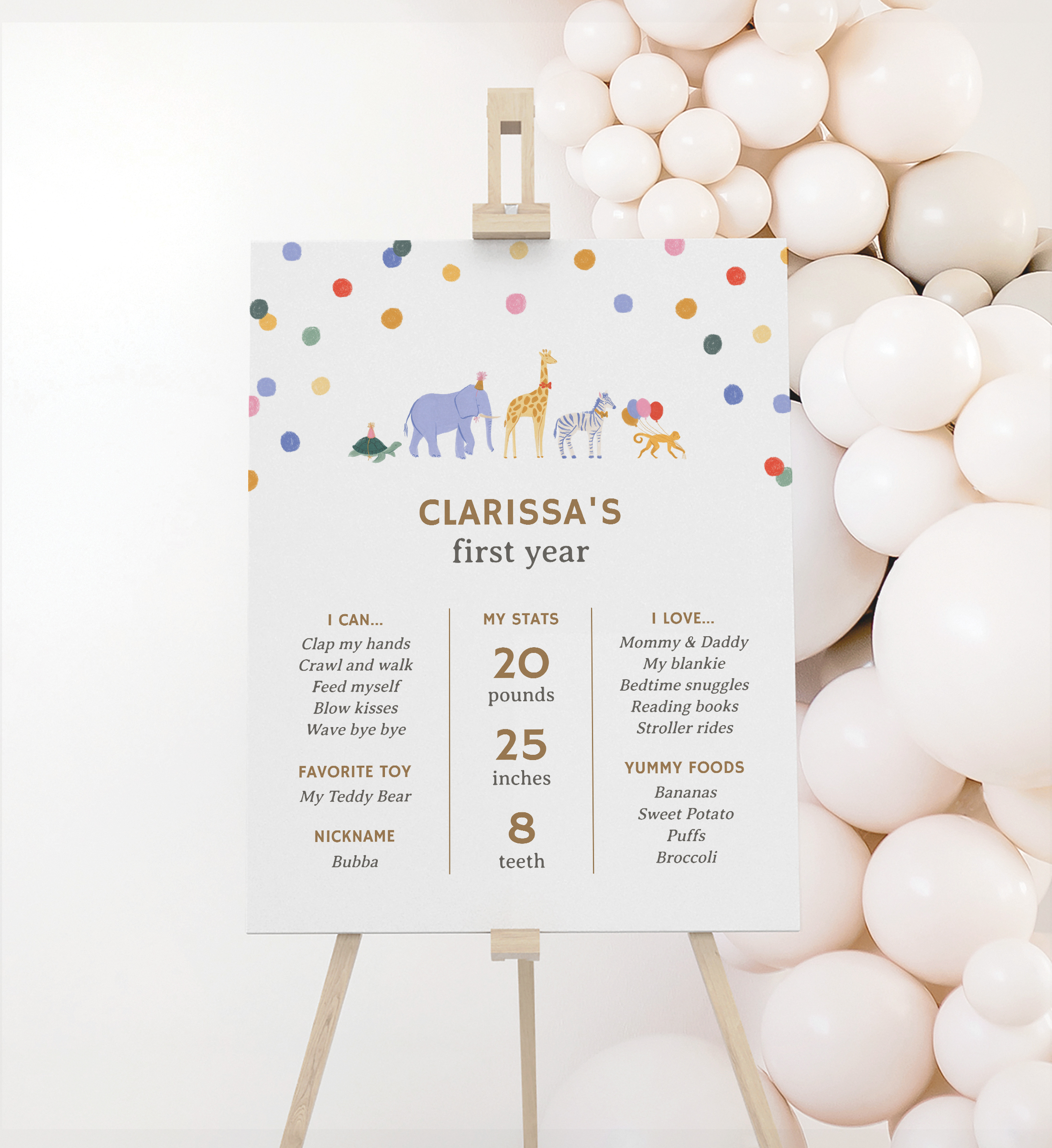 Milestone Sign - Jungle Party - 9989 design preview