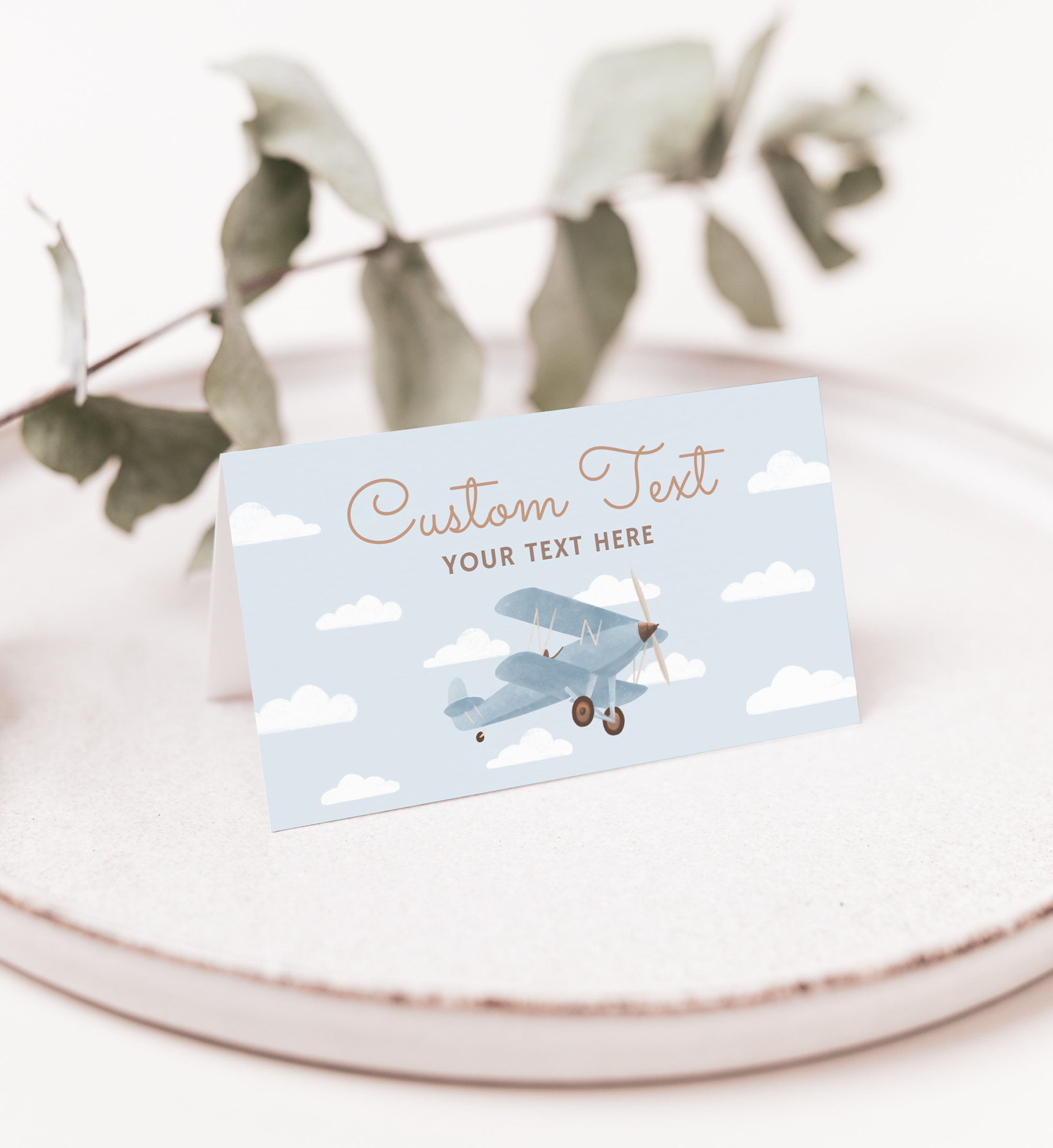 Tent Card - Biplane - 9995 design preview