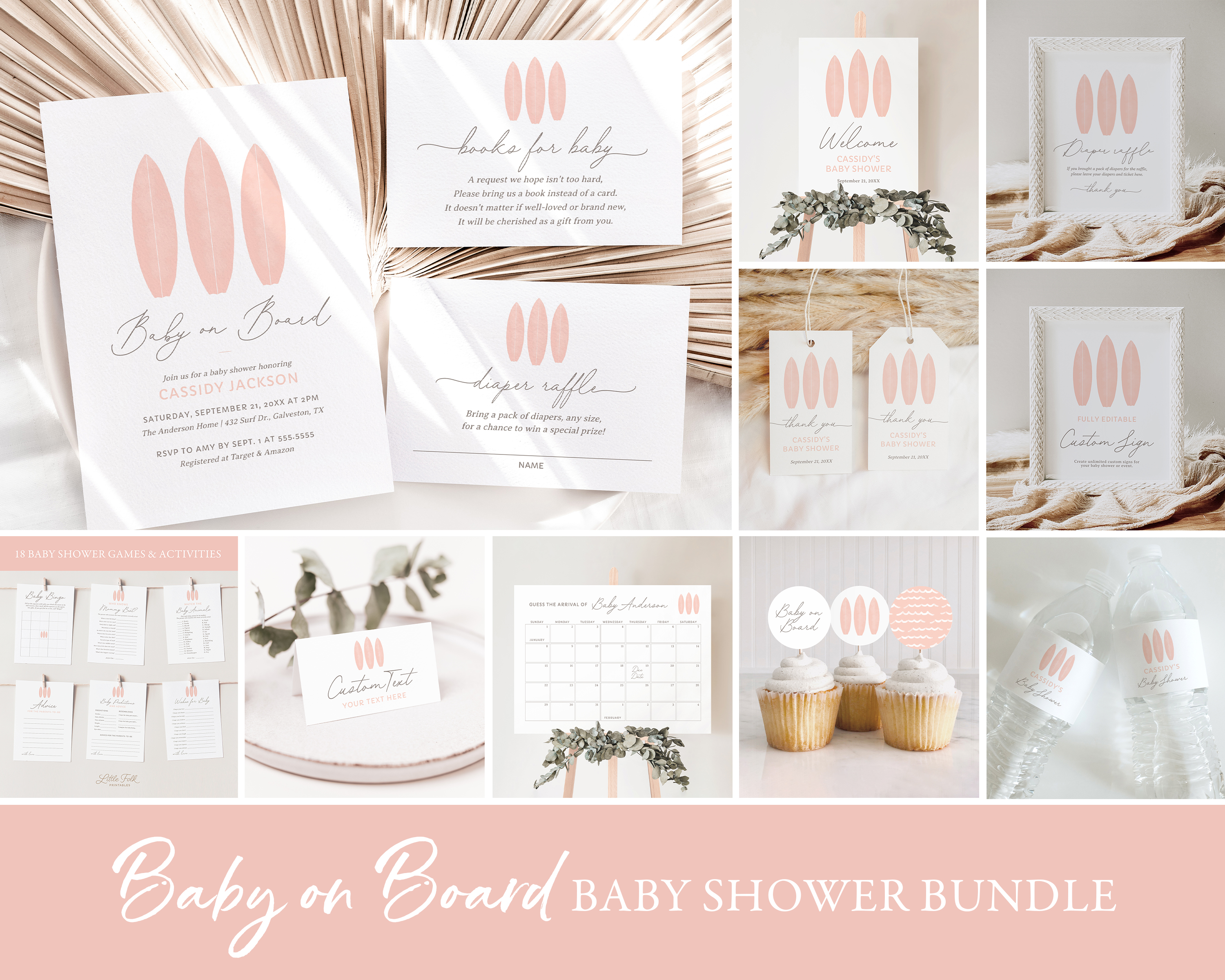 Baby Shower Bundle - Baby on Board - 1047 design preview