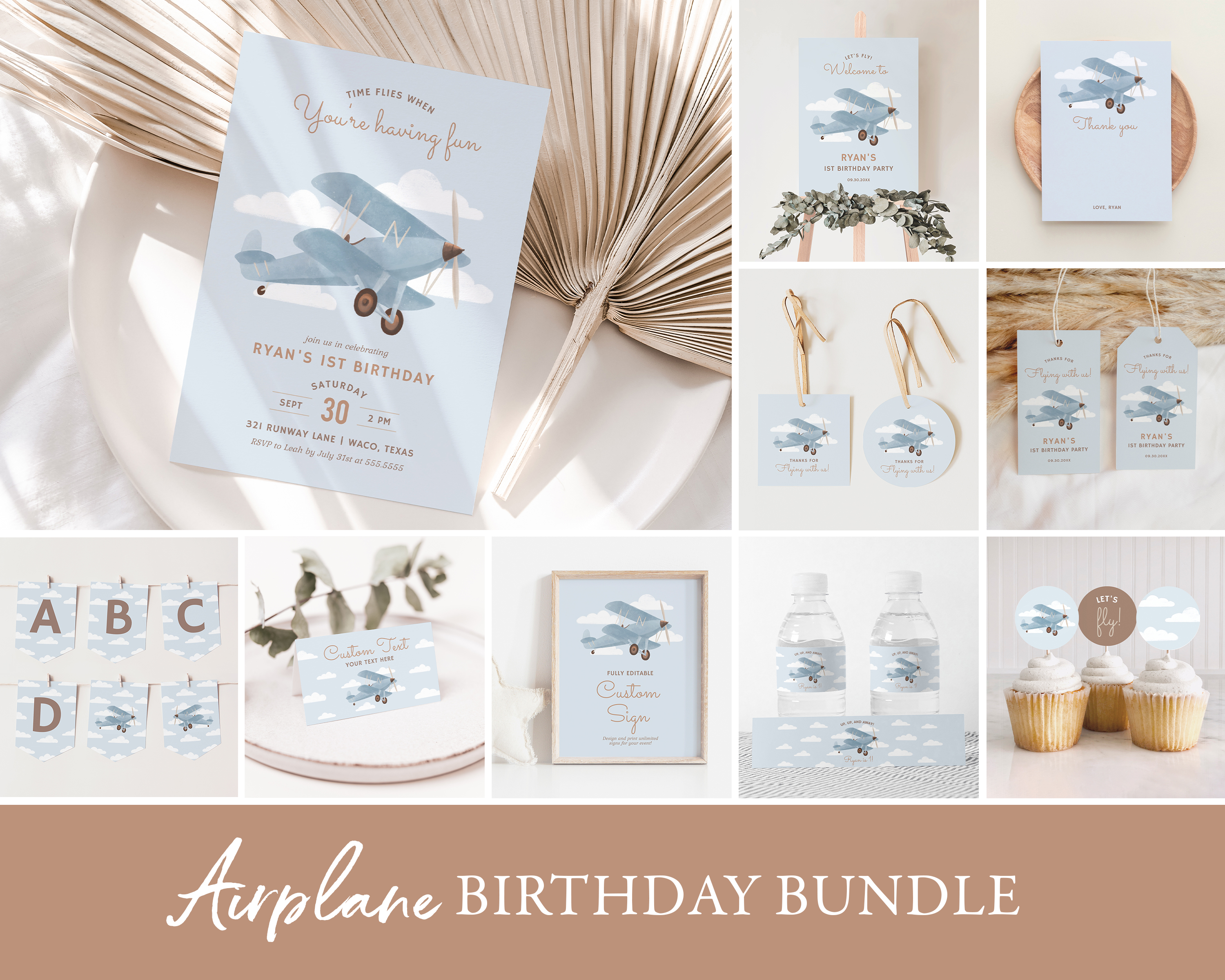Birthday Bundle (Any Age) - Biplane - 9995 design preview