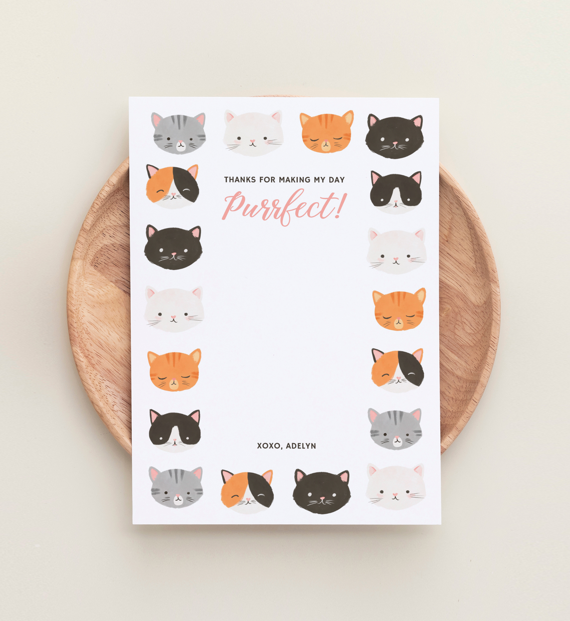 Flat Thank You Card - Kittens - 9991 design preview
