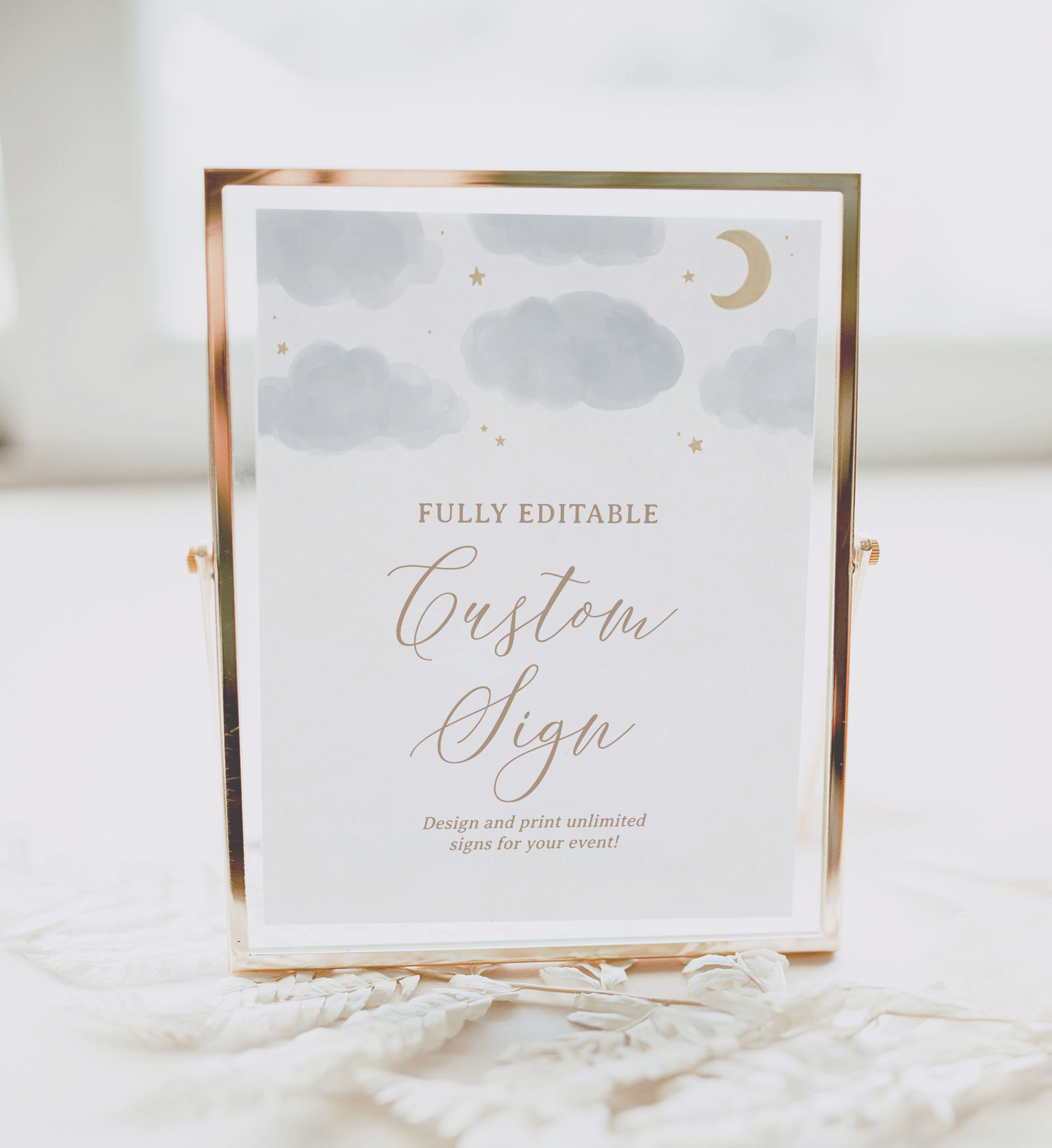 Custom Sign - Clouds and Stars - 1006 design preview