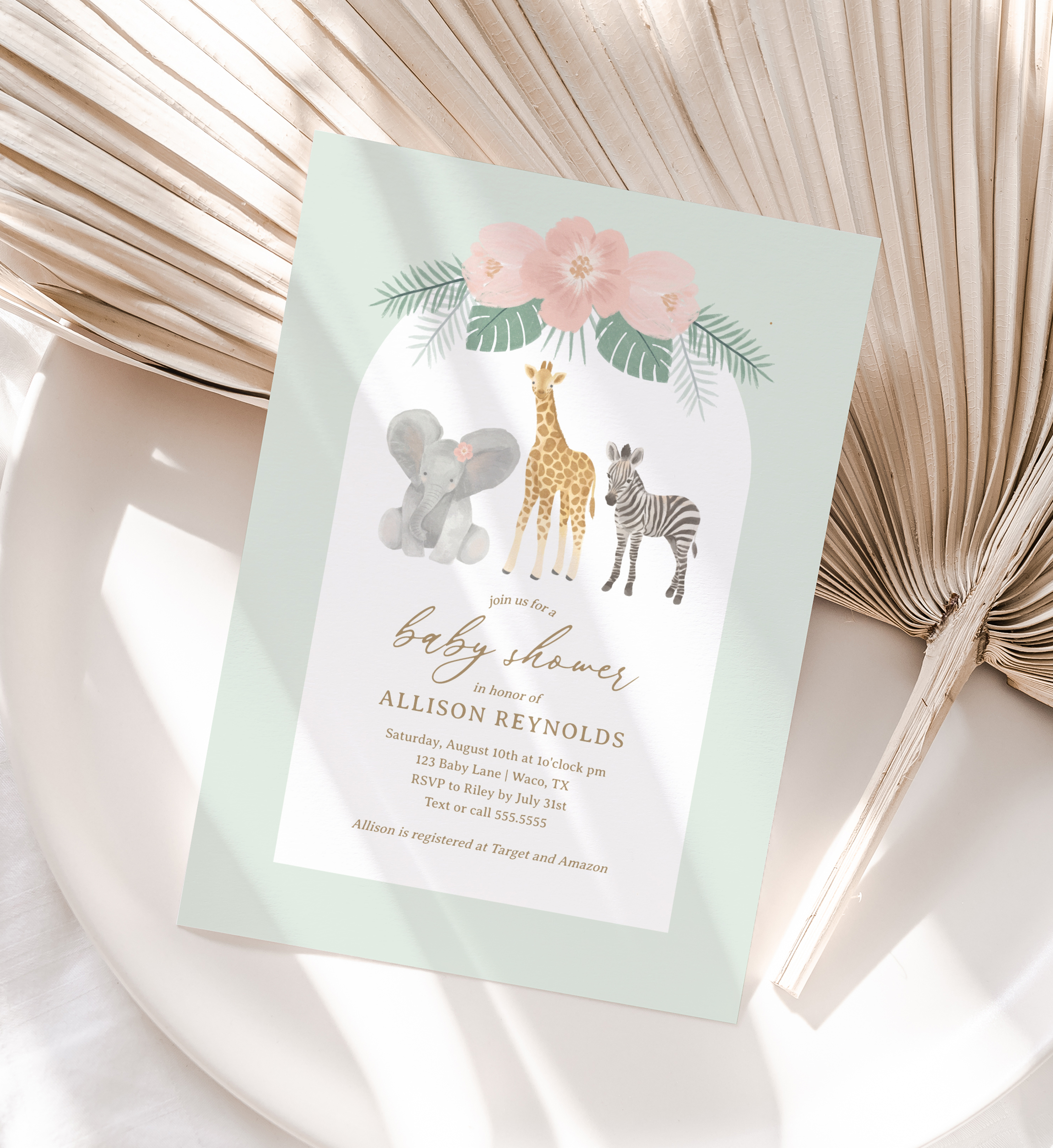 Baby Shower Invitation - Safari Babies - 1045 design preview