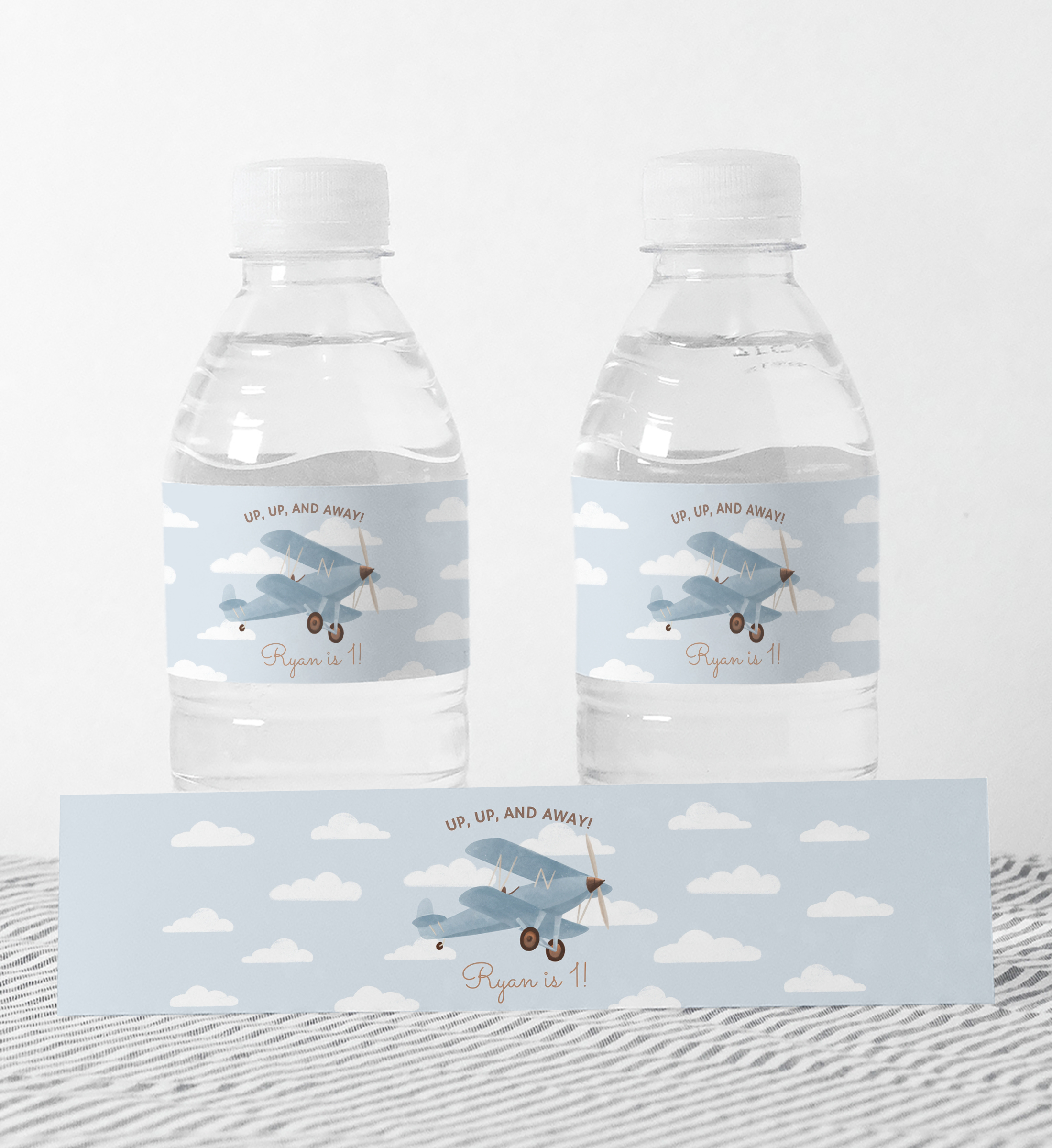 Water Bottle Wrap - Biplane - 9995 design preview