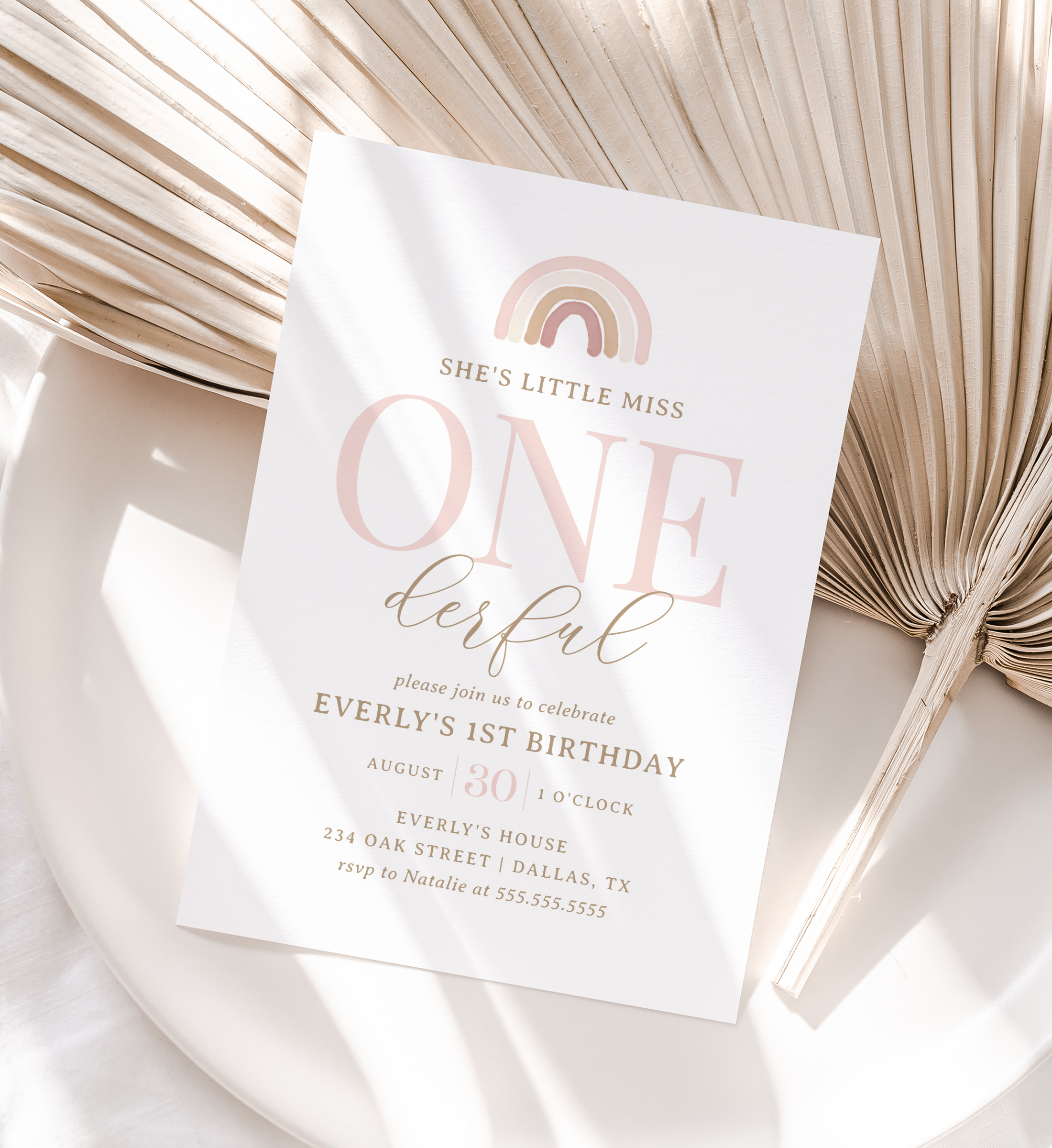 Birthday Invitation - Little Miss Onederful - 9957 design preview