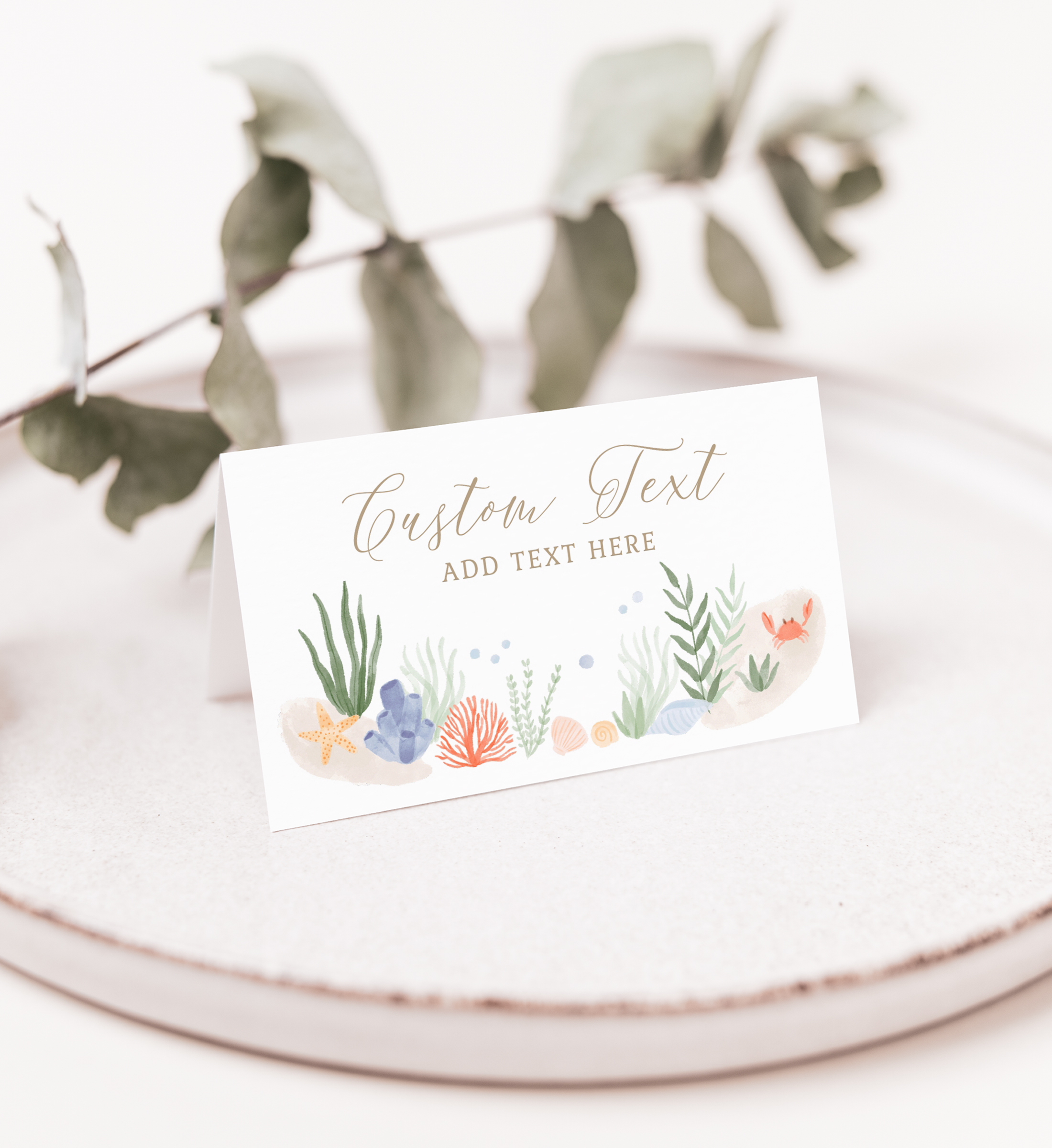 Tent Card - Under the Sea - 1002 design preview