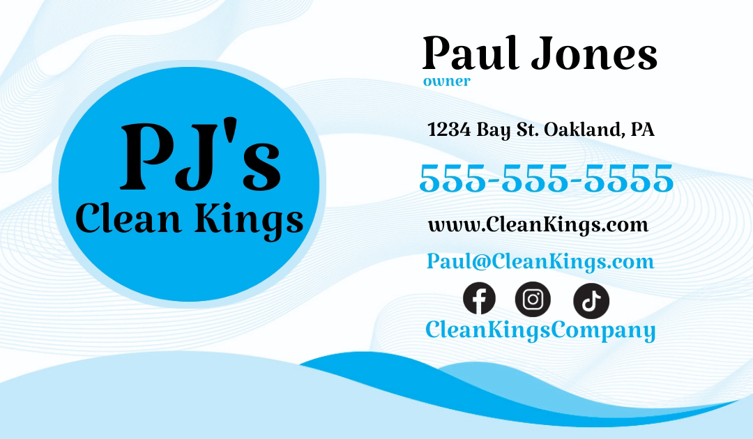 Cleaning Business Card Template design preview