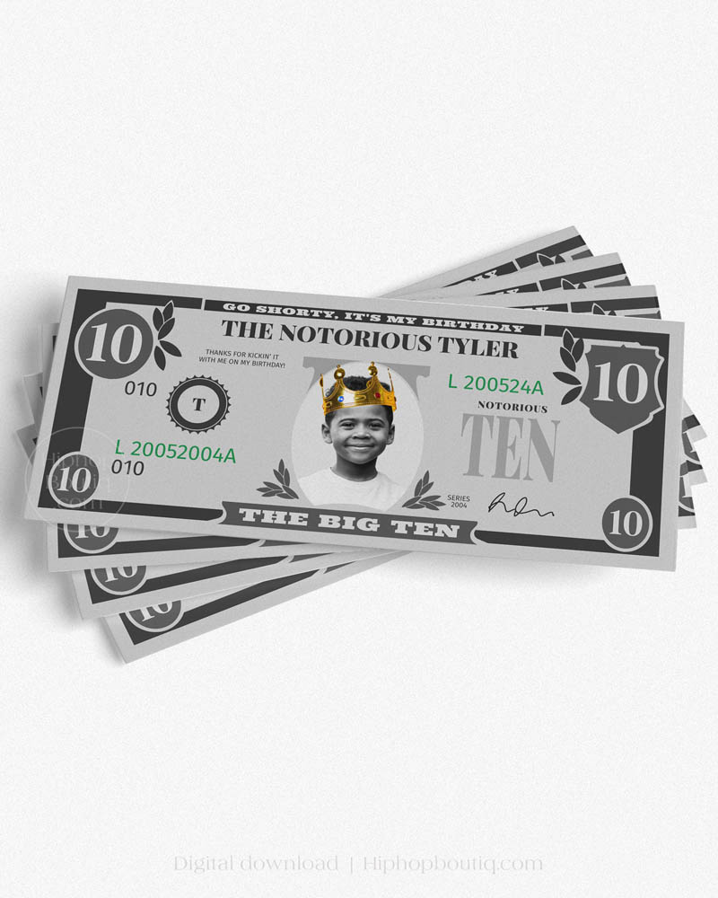 The Big Ten Dollar Bill | 6.14x2.6 in design preview