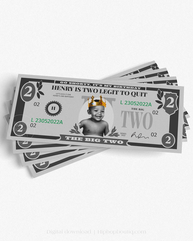Two Legit to Quit dollar bill | 6.14x2.6 in design preview