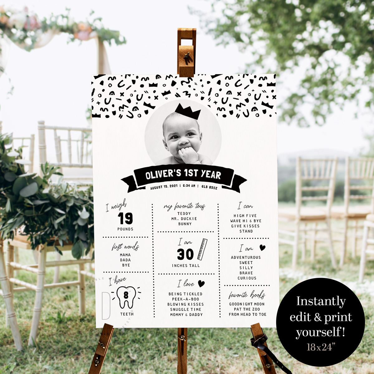 The Big One milestone poster | 18x24" design preview