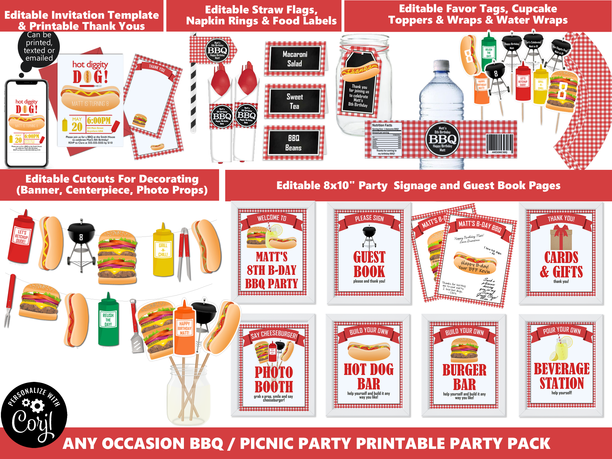 Backyard BBQ Party Package design preview