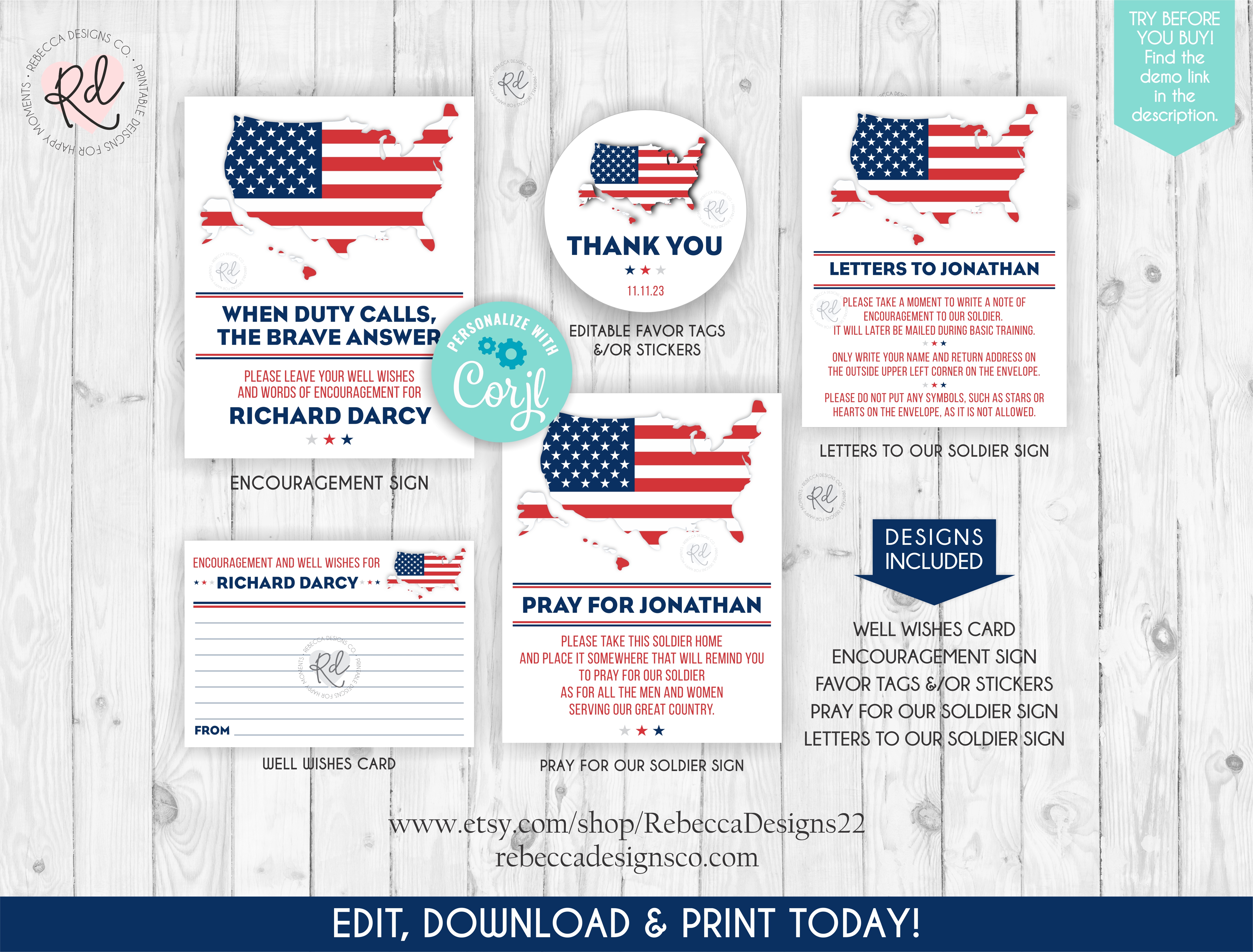 Military Encouragement Set design preview