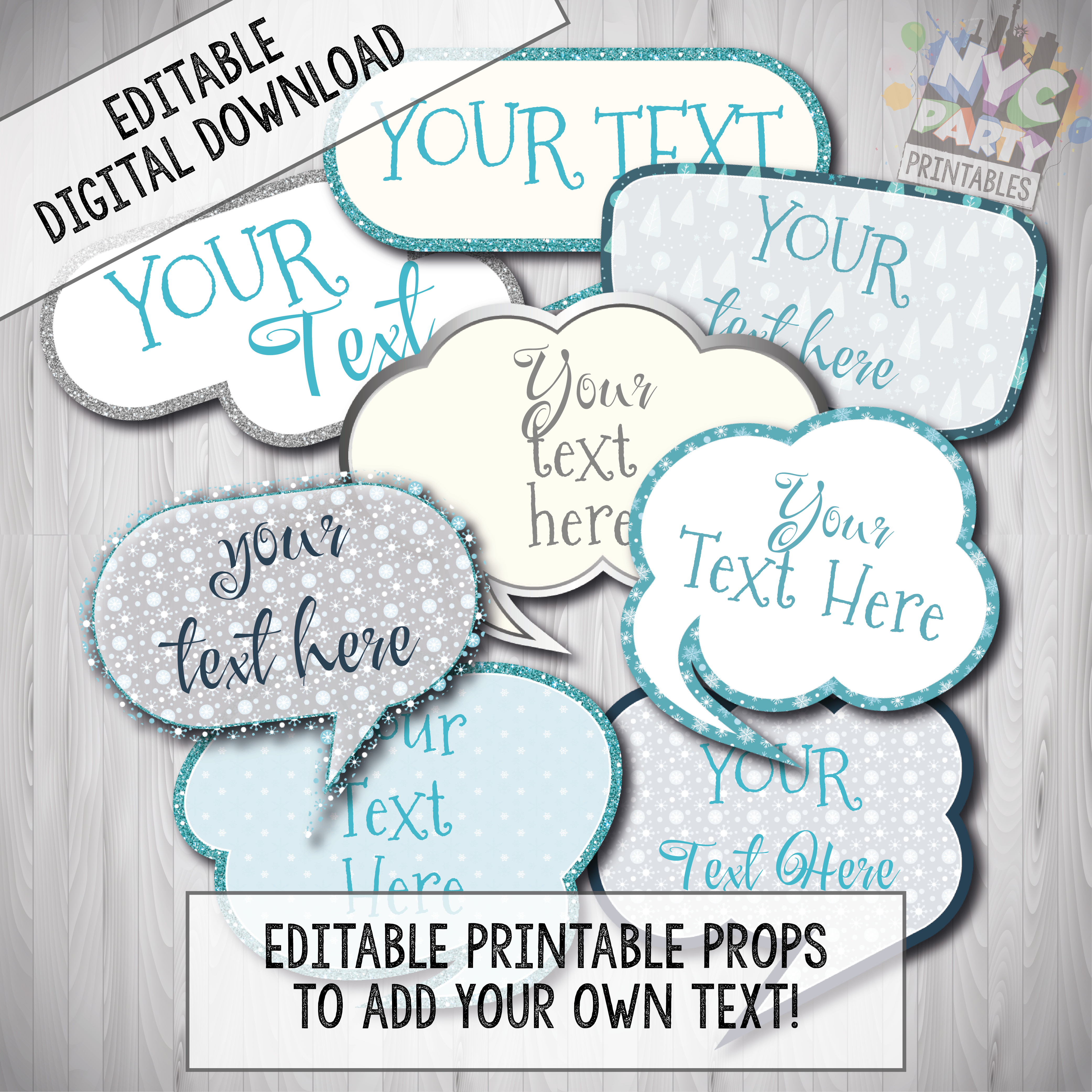 Winter Wonderland Editable Props design preview