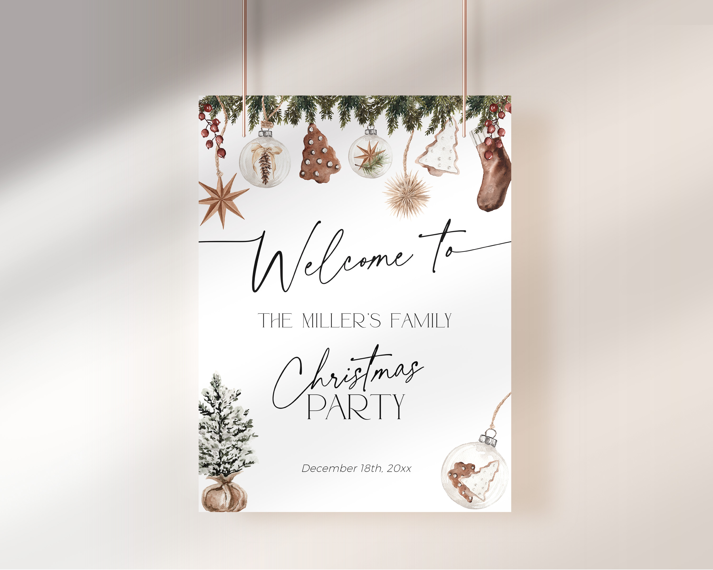 CH053-04 Welcome Sign - Cozy Christmas design preview