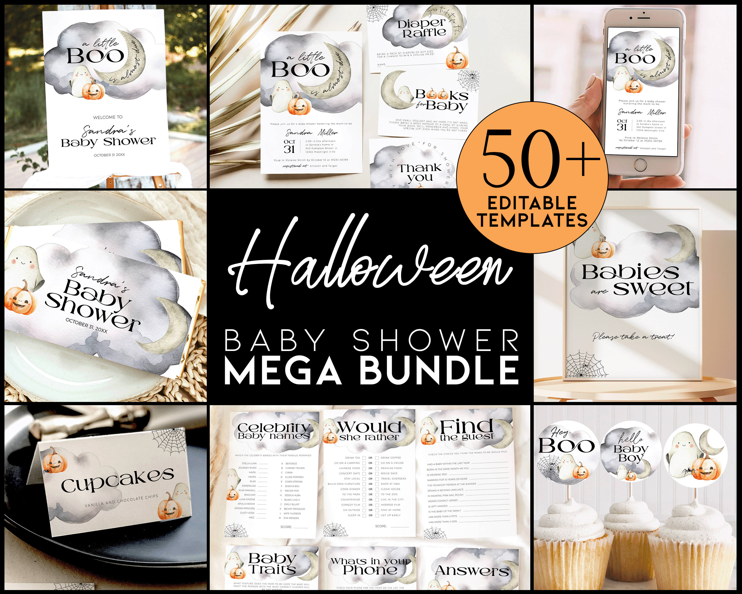 BB031-0007 Mega BUNDLE - Halloween Little Boo design preview