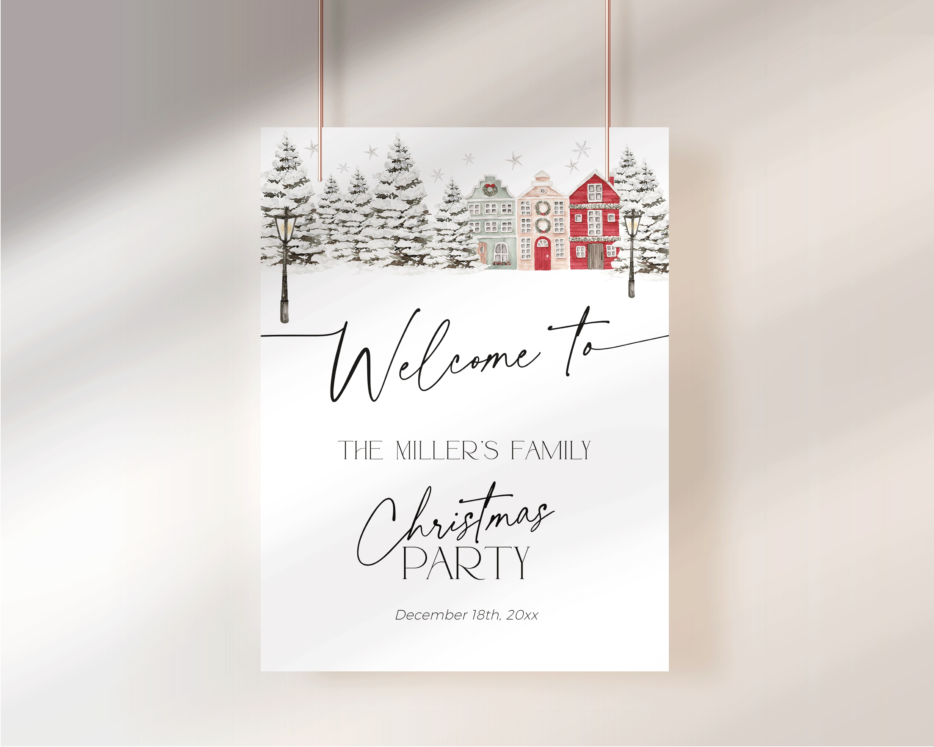 CH048-04 Welcome Sign - Christmas Village design preview