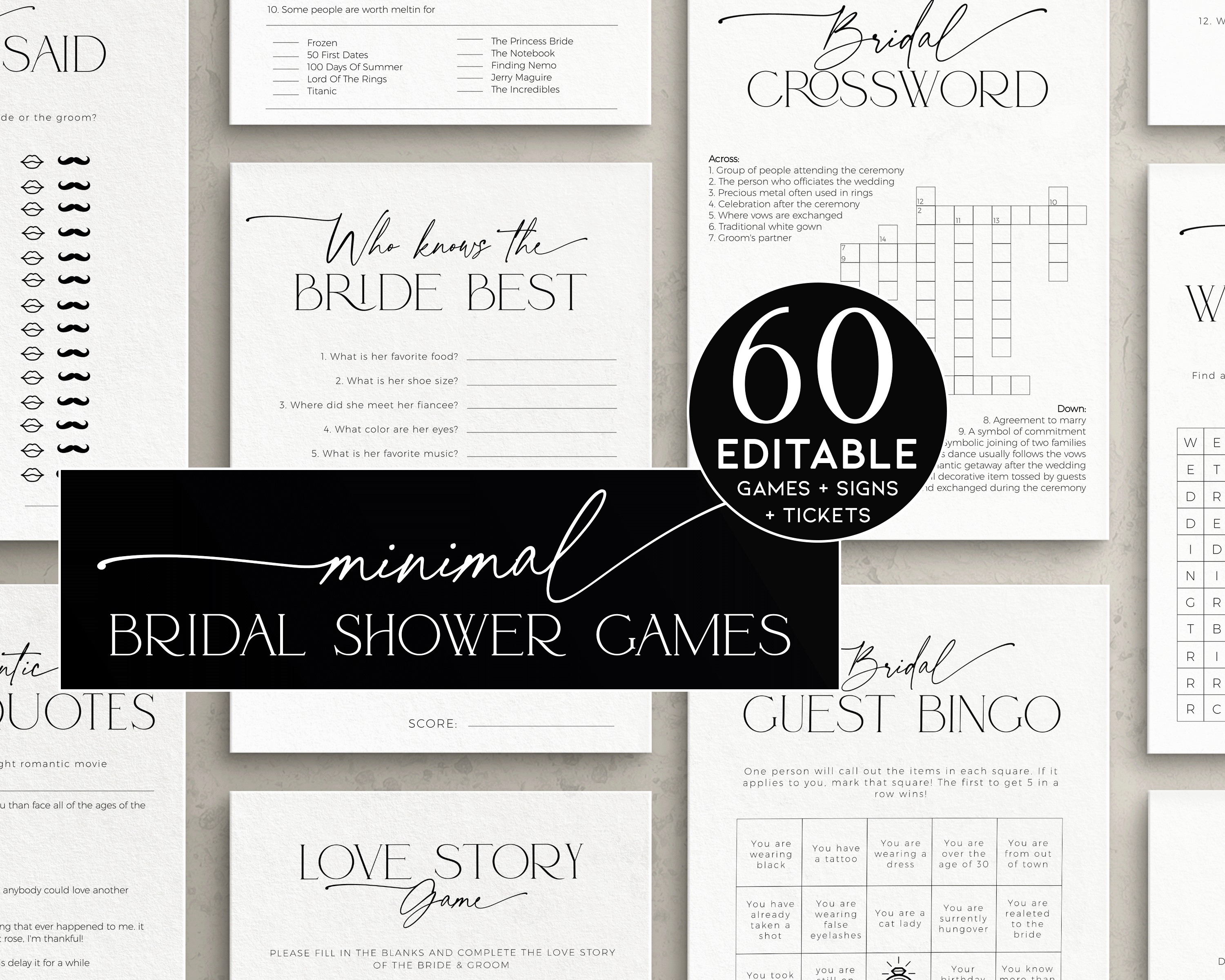 BSG35-00 Bridal Shower Games BUNDLE - Basics design preview