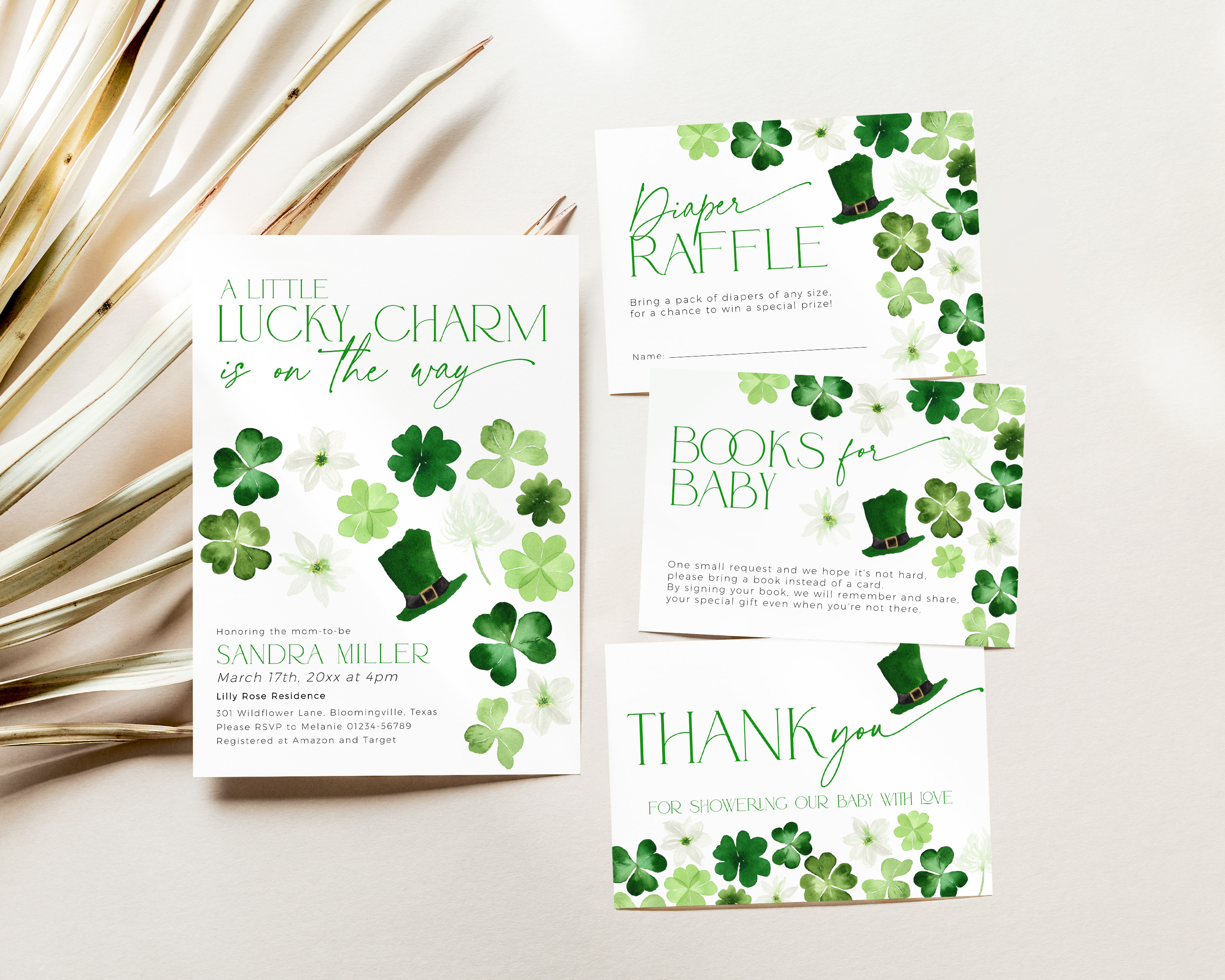 BBB101-01 Invitation BUNDLE - Shamrock design preview