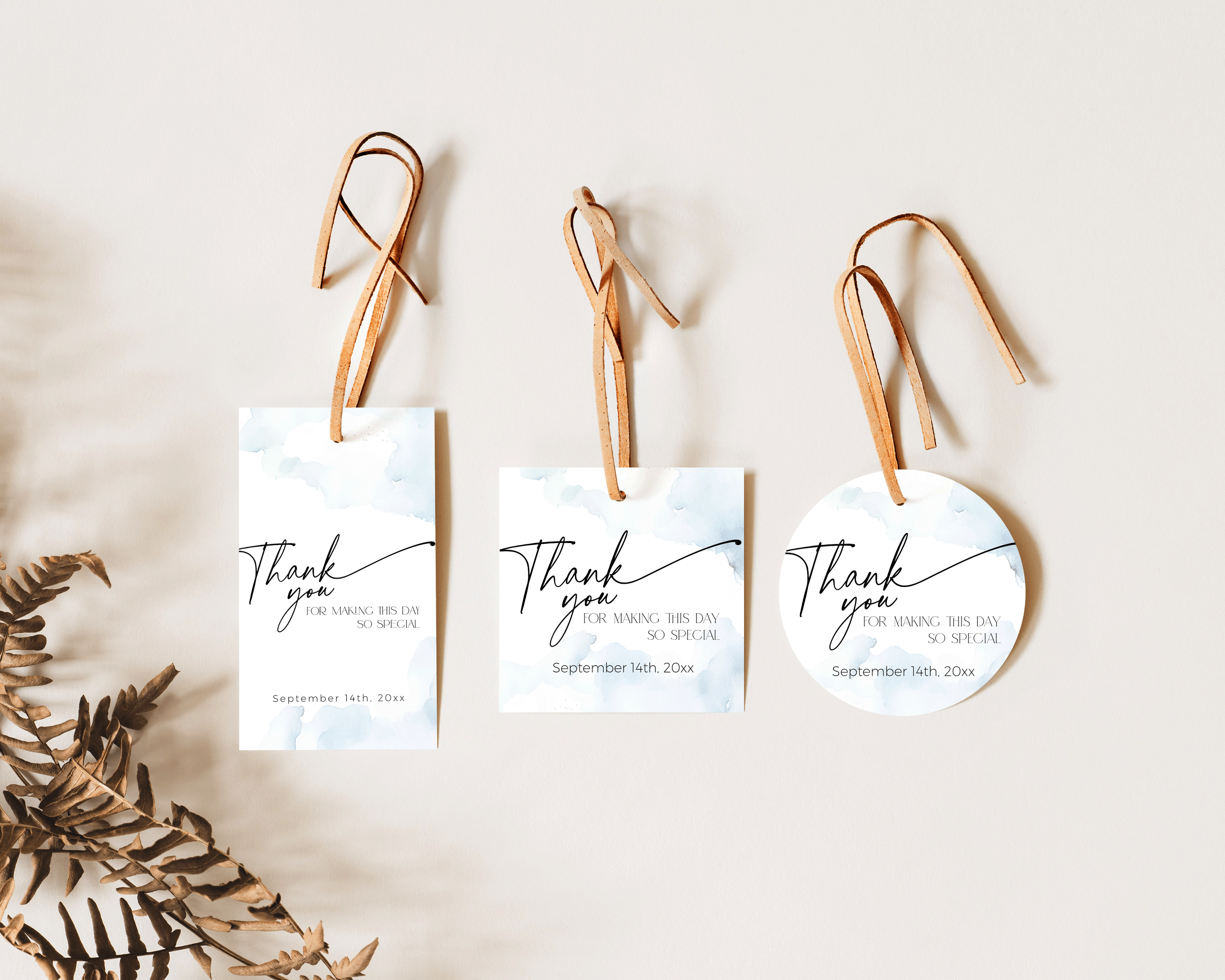 ET037-01 Thank you Tag - Cloud Nine Blue design preview