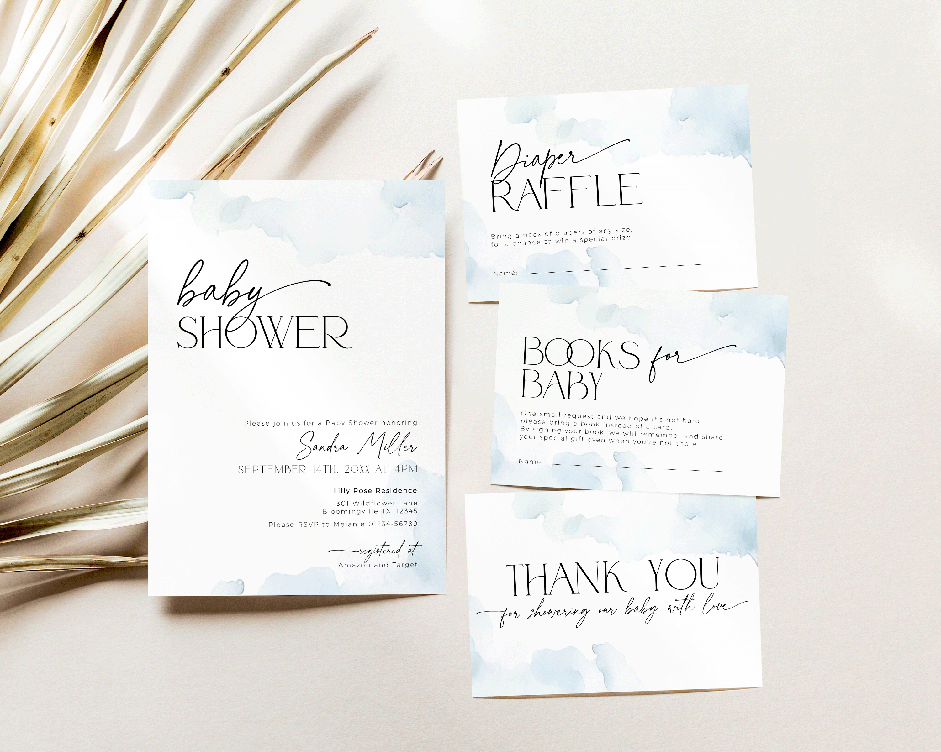 BBB37-01 Invitation BUNDLE - Cloud Nine Blue design preview