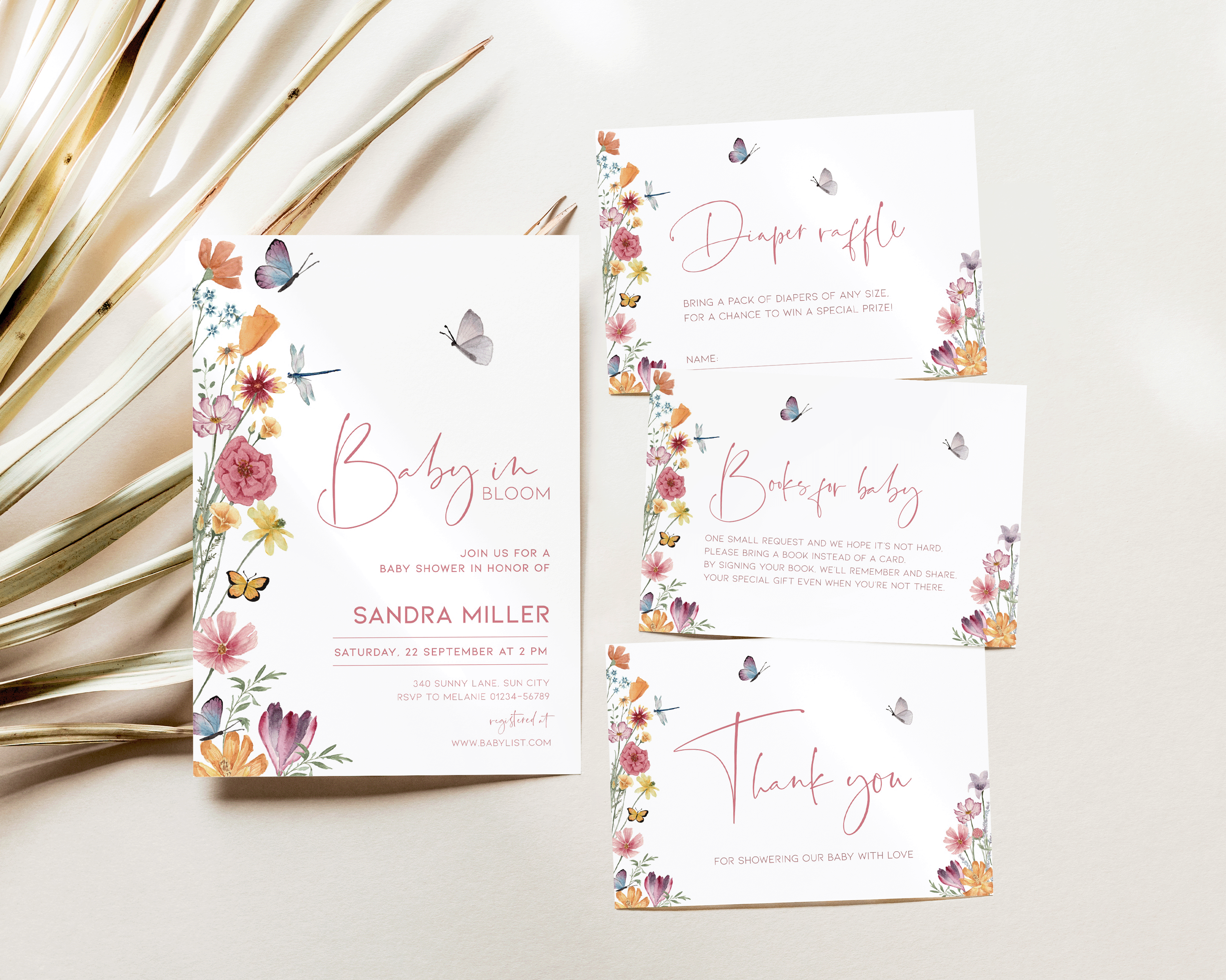BB012-0001 Invitation BUNDLE - Flower Meadow design preview