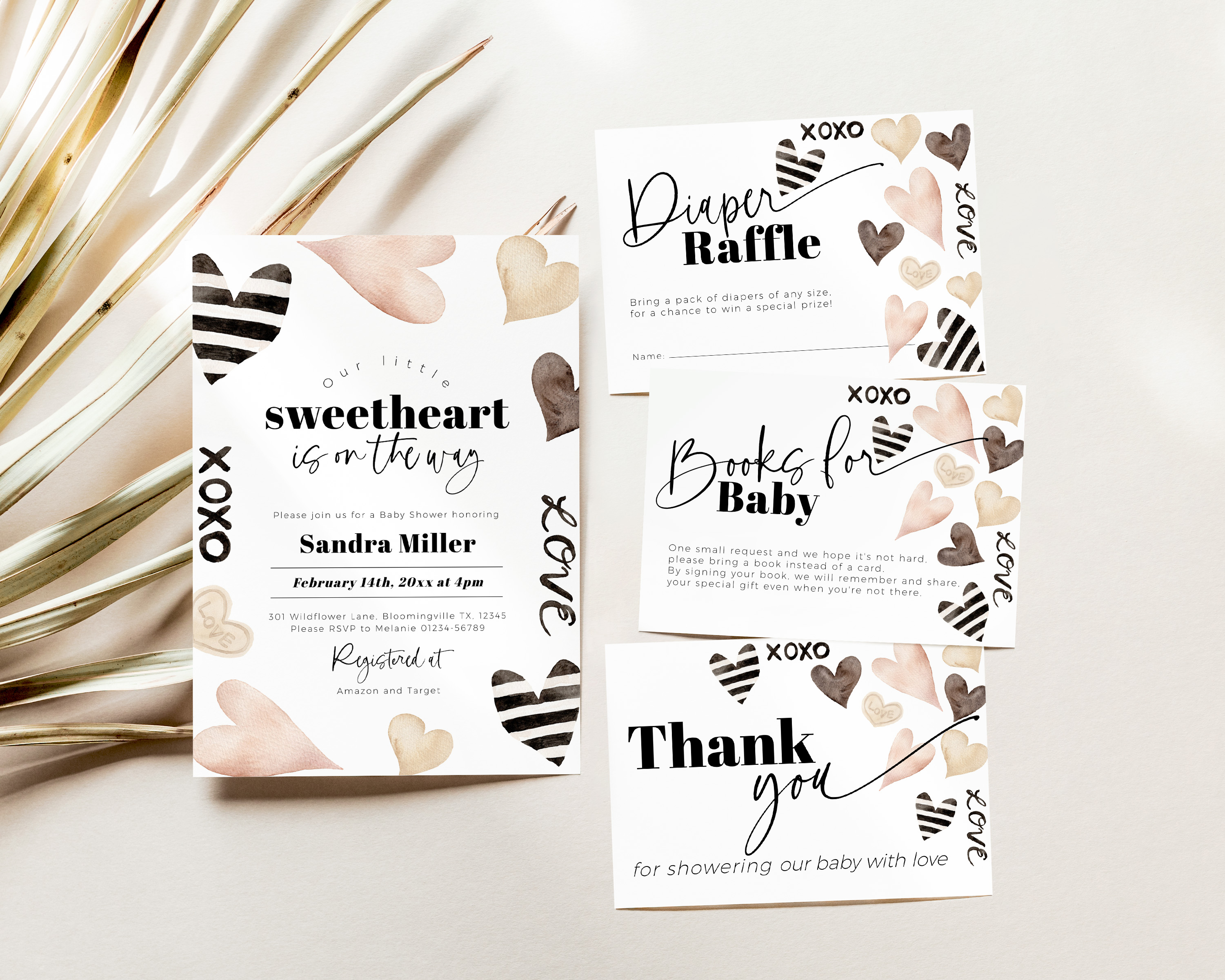 BBB85-01 Invitation Bundle - Modern Valentine design preview