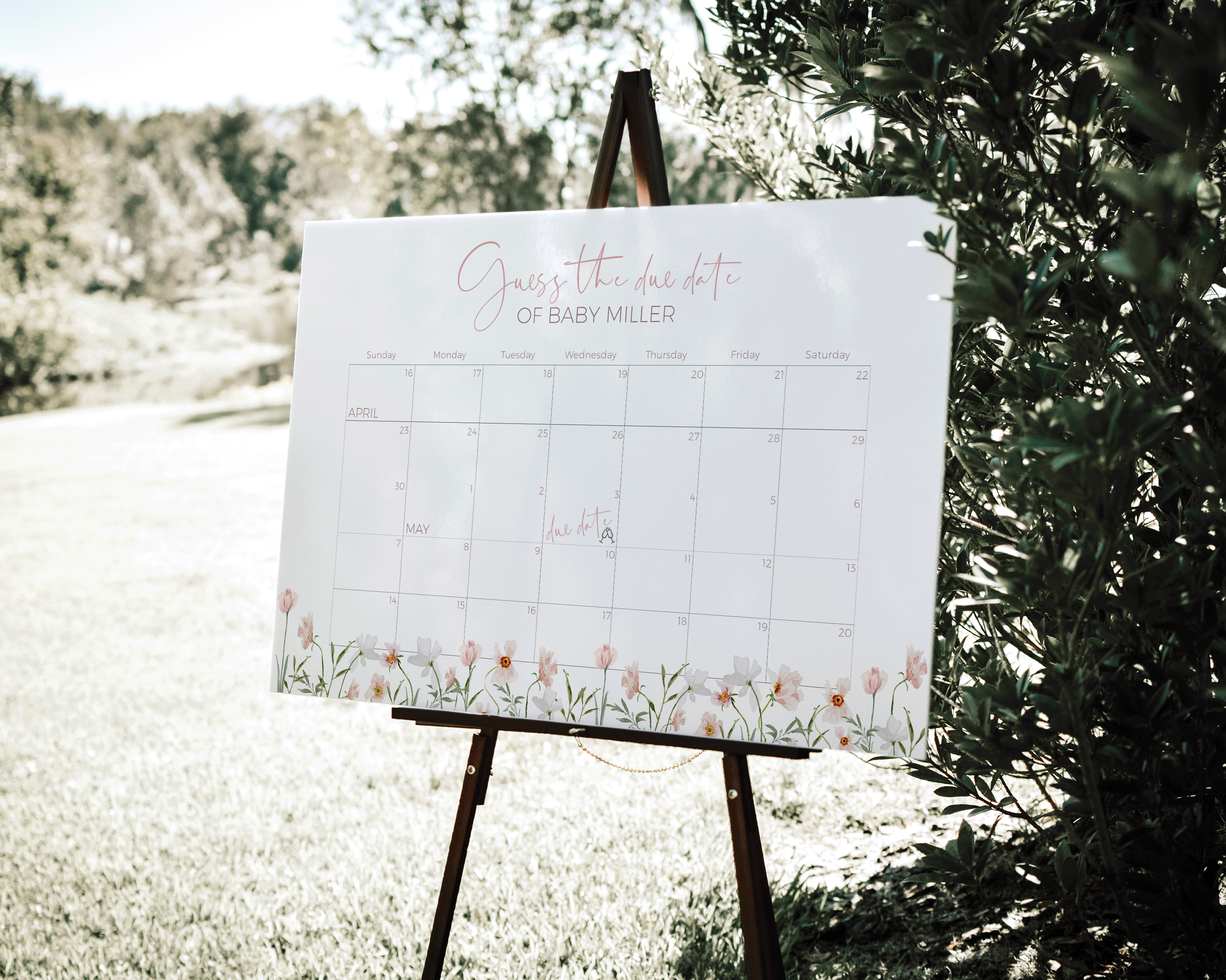 BB013-17 Guess the due date - Spring Bloom design preview