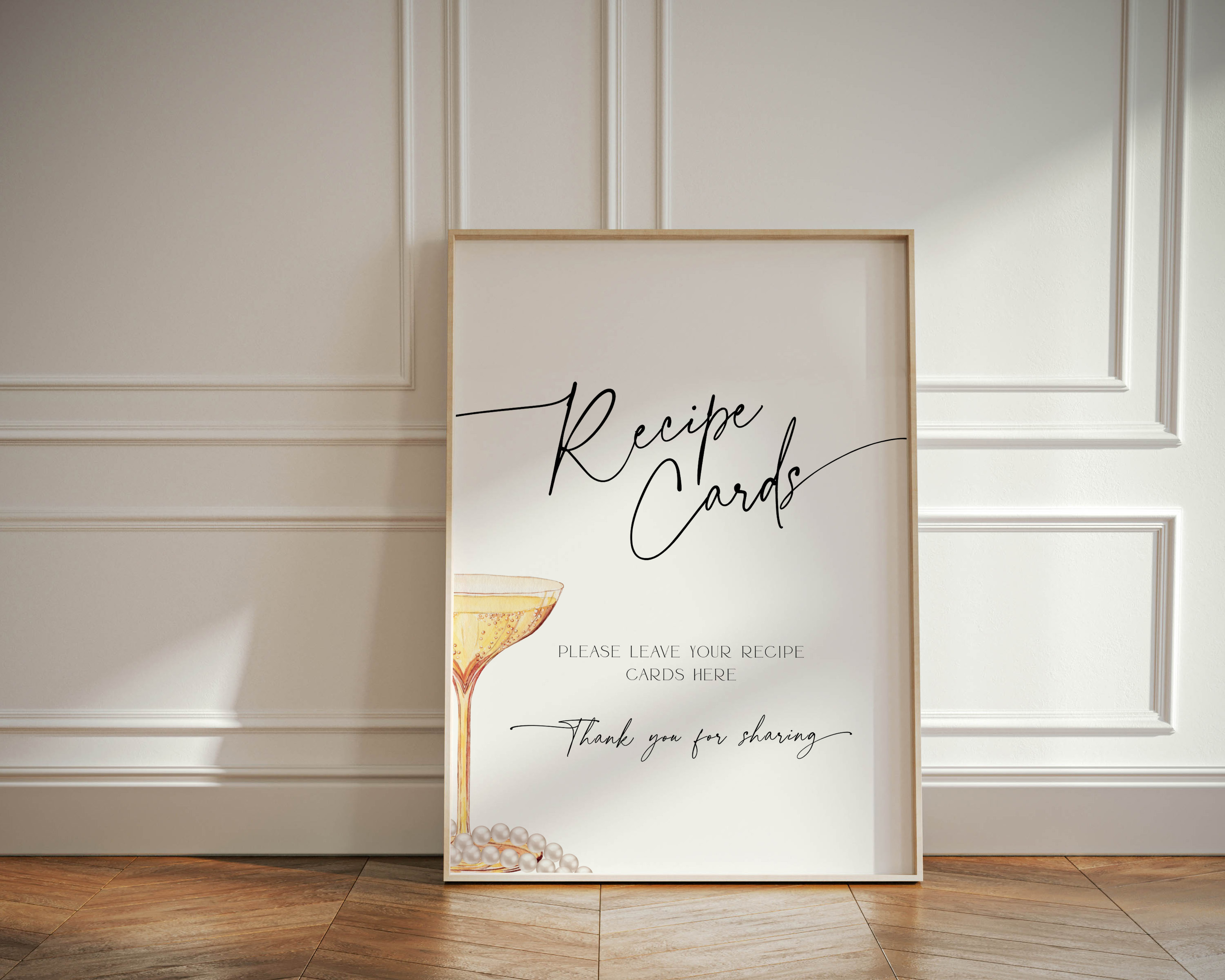 SI061-11 Recipe Sign - Pearls and Prosecco design preview