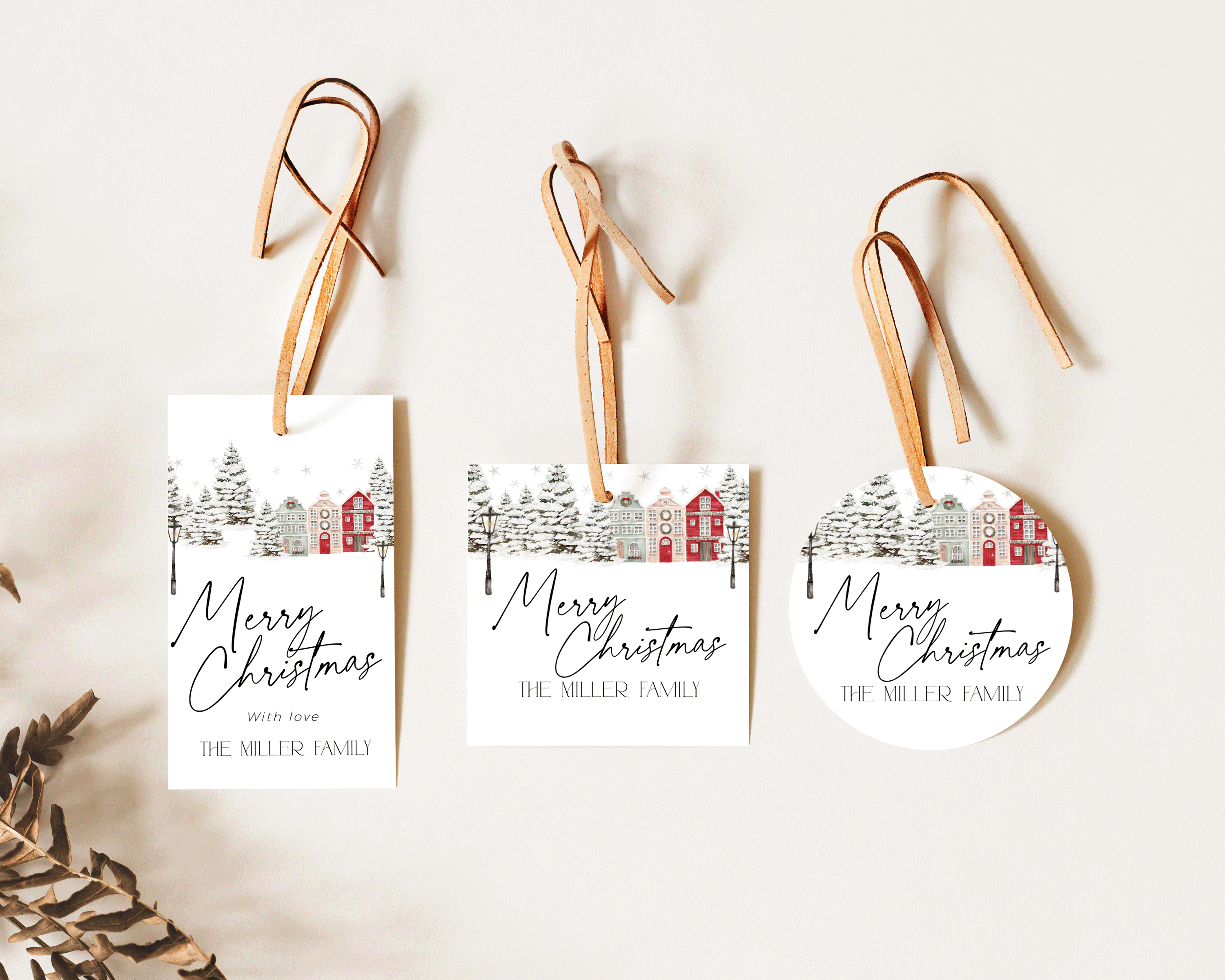 CH048-02 Gift Tags - Christmas Village design preview