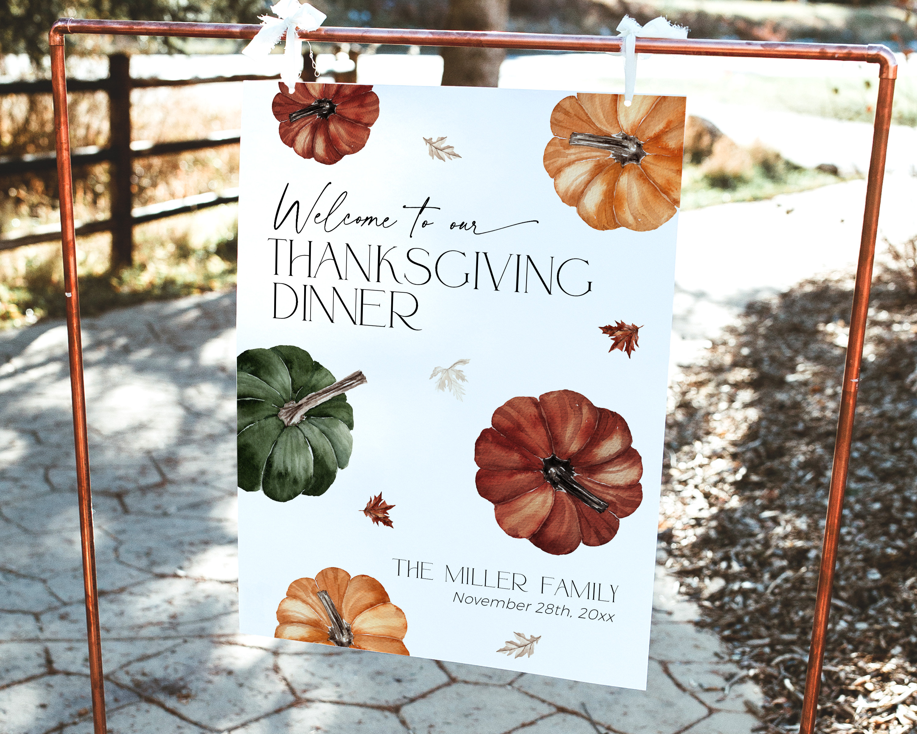 CH068-04 Welcome Sign - Dark Pumpkins design preview