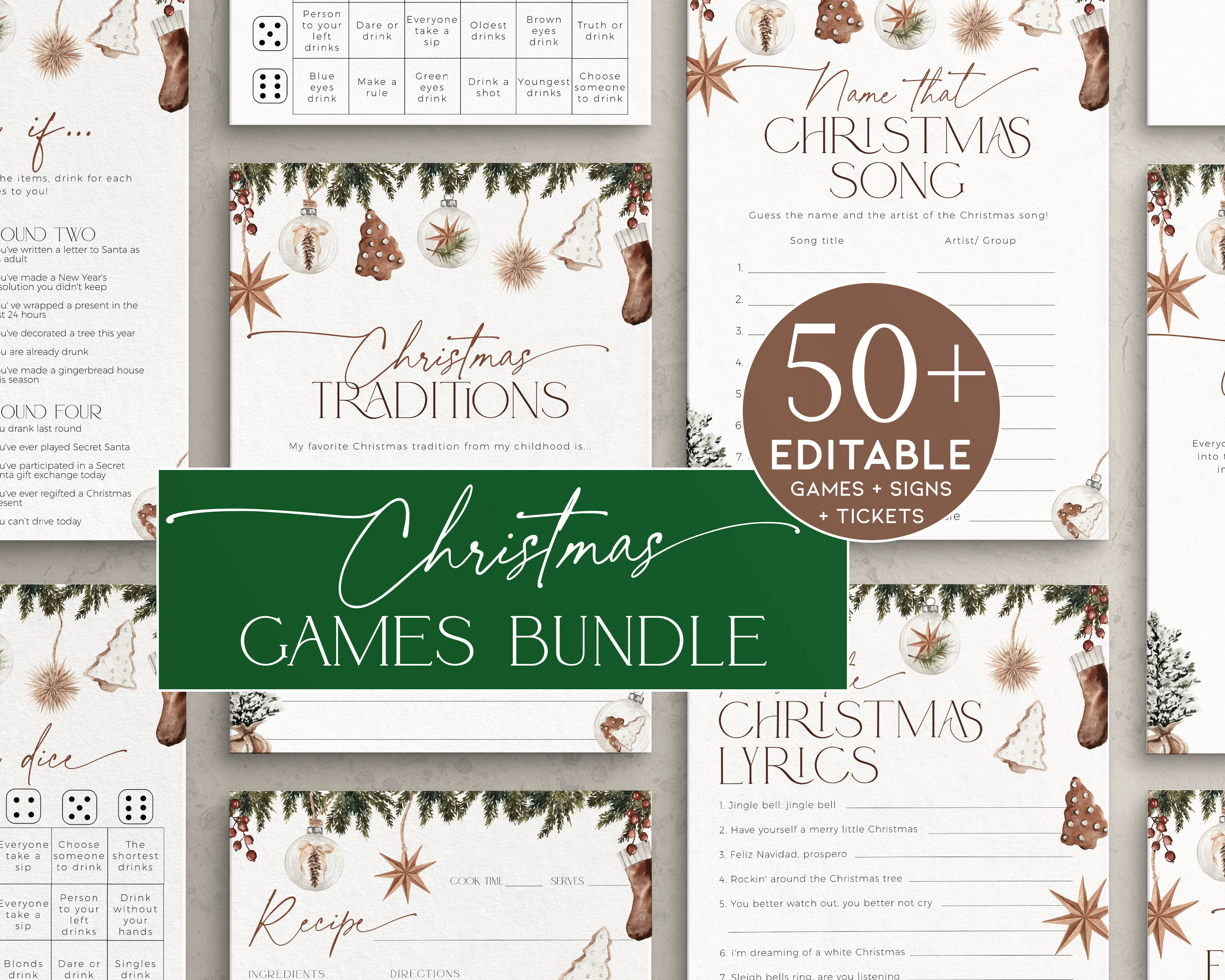 CHG53-00 Christmas Games BUNDLE - Cozy Christmas design preview