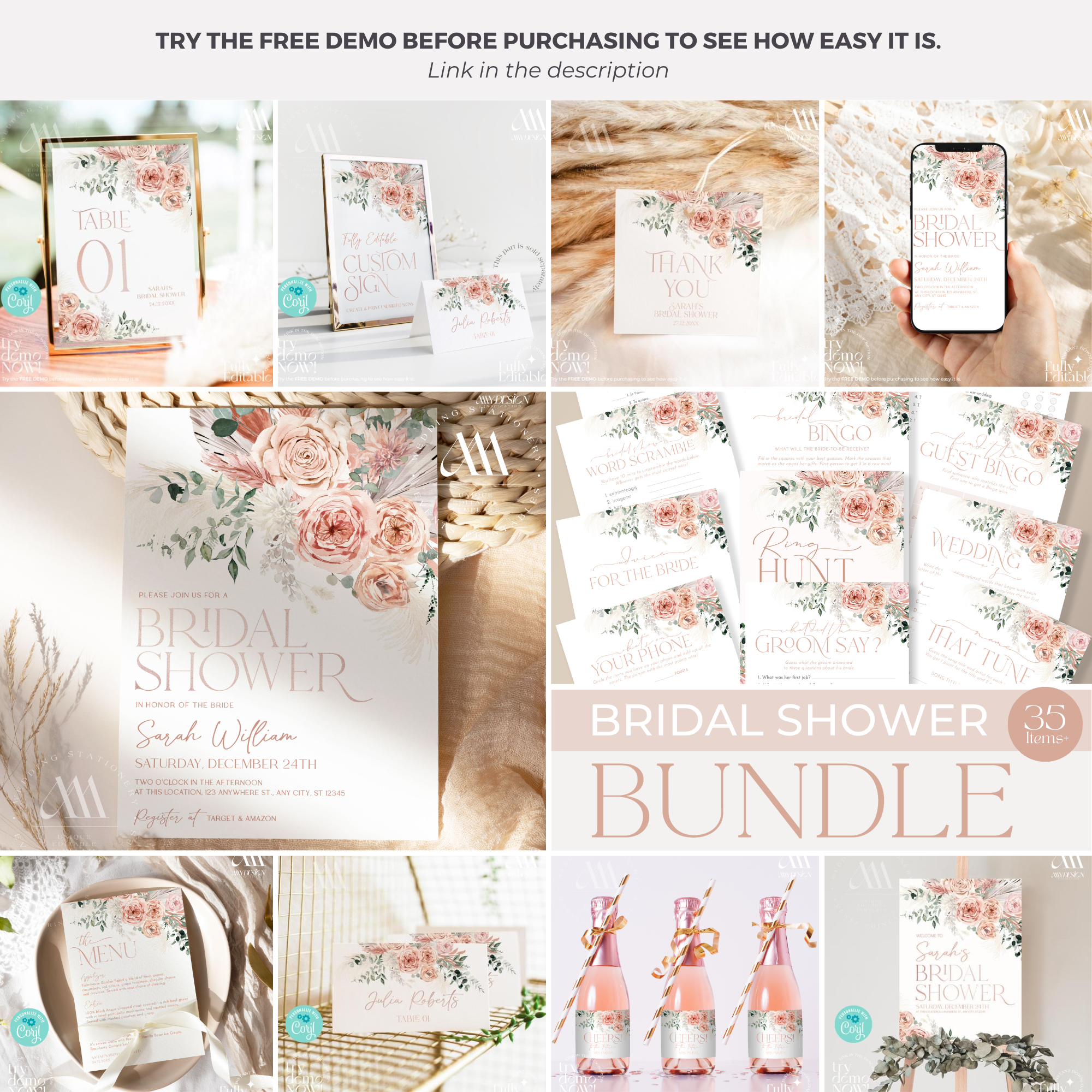 B008 Bridal Shower Bundle design preview