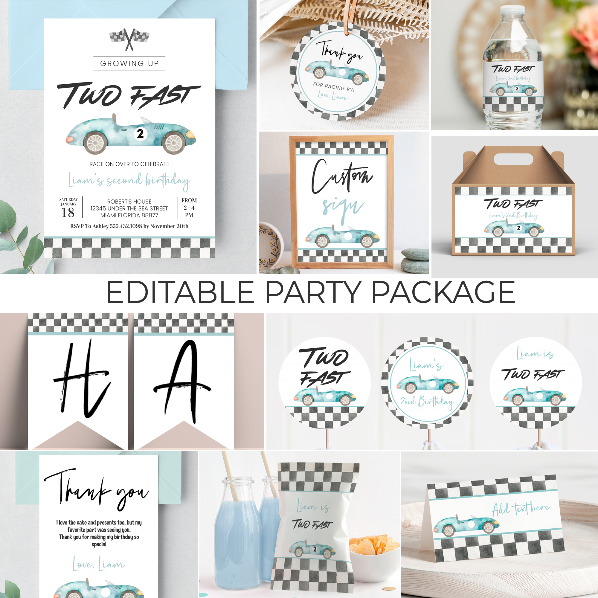 R101 - Two Fast Birthday Package design preview