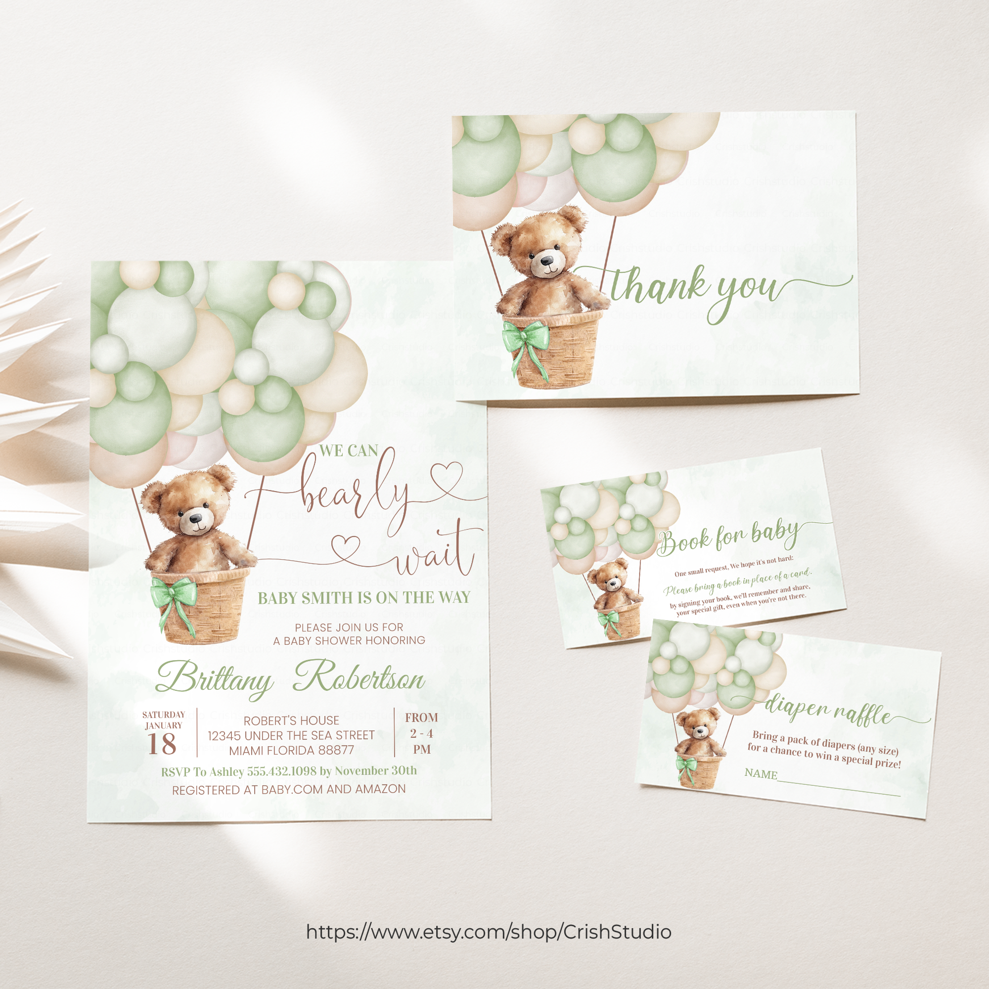 T104 - Baby Shower Set design preview