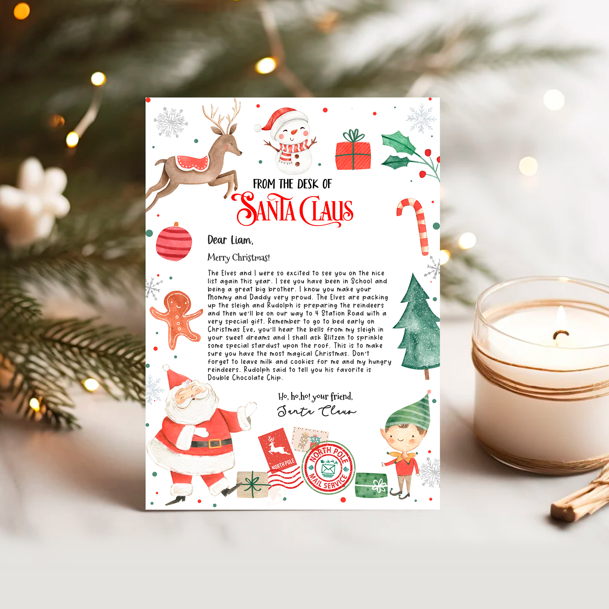 SL110 - Letter From Santa (5x7" And 8.5x11") design preview