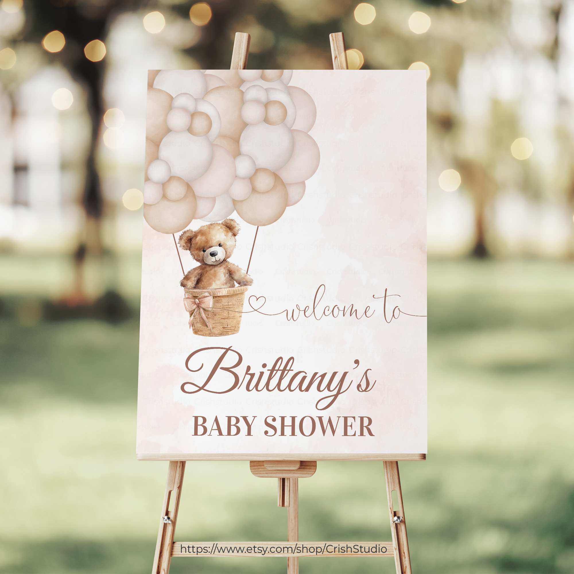 T103 - Baby Shower Welcome Sign design preview