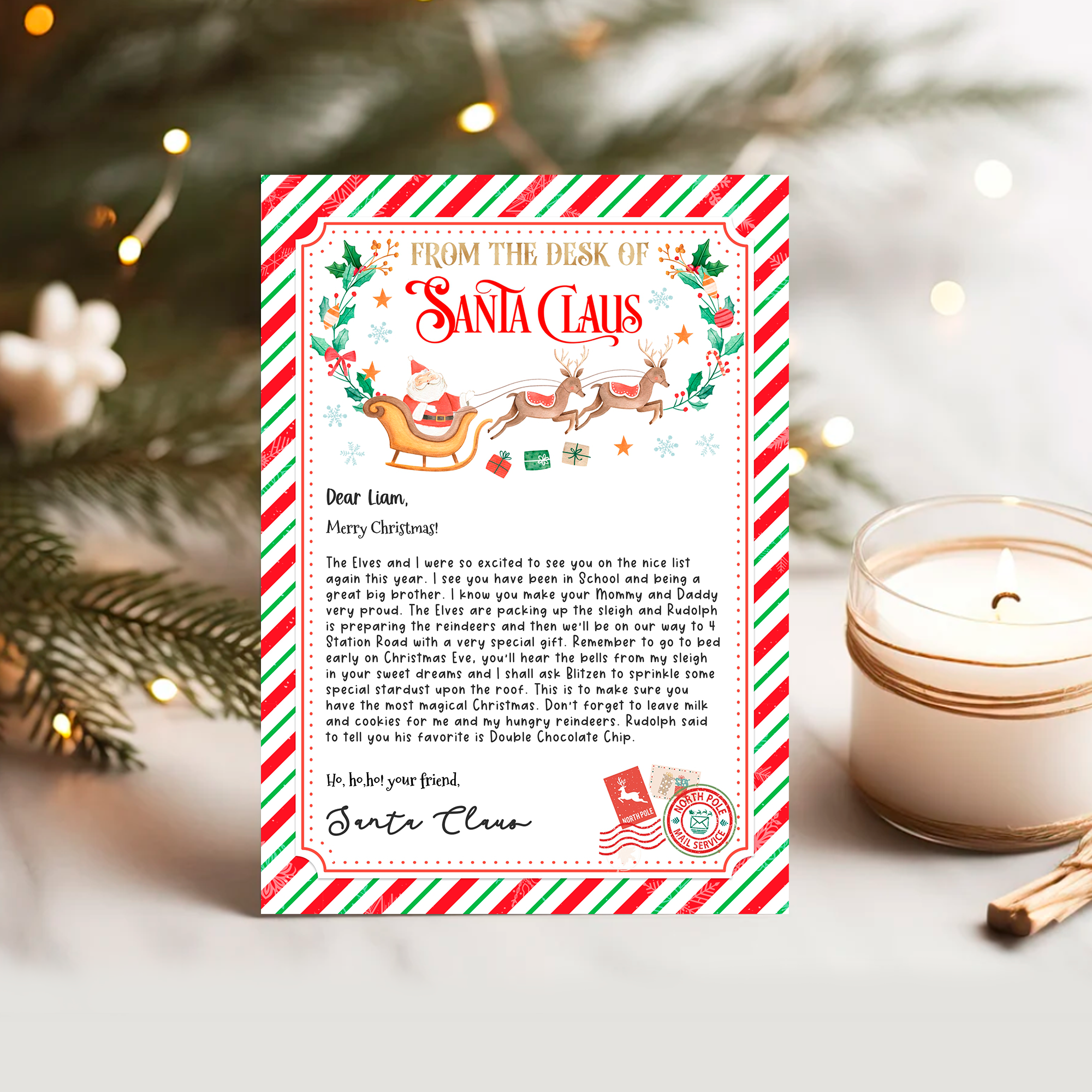 SL107 - Letter From Santa (5x7" And 8.5x11") design preview