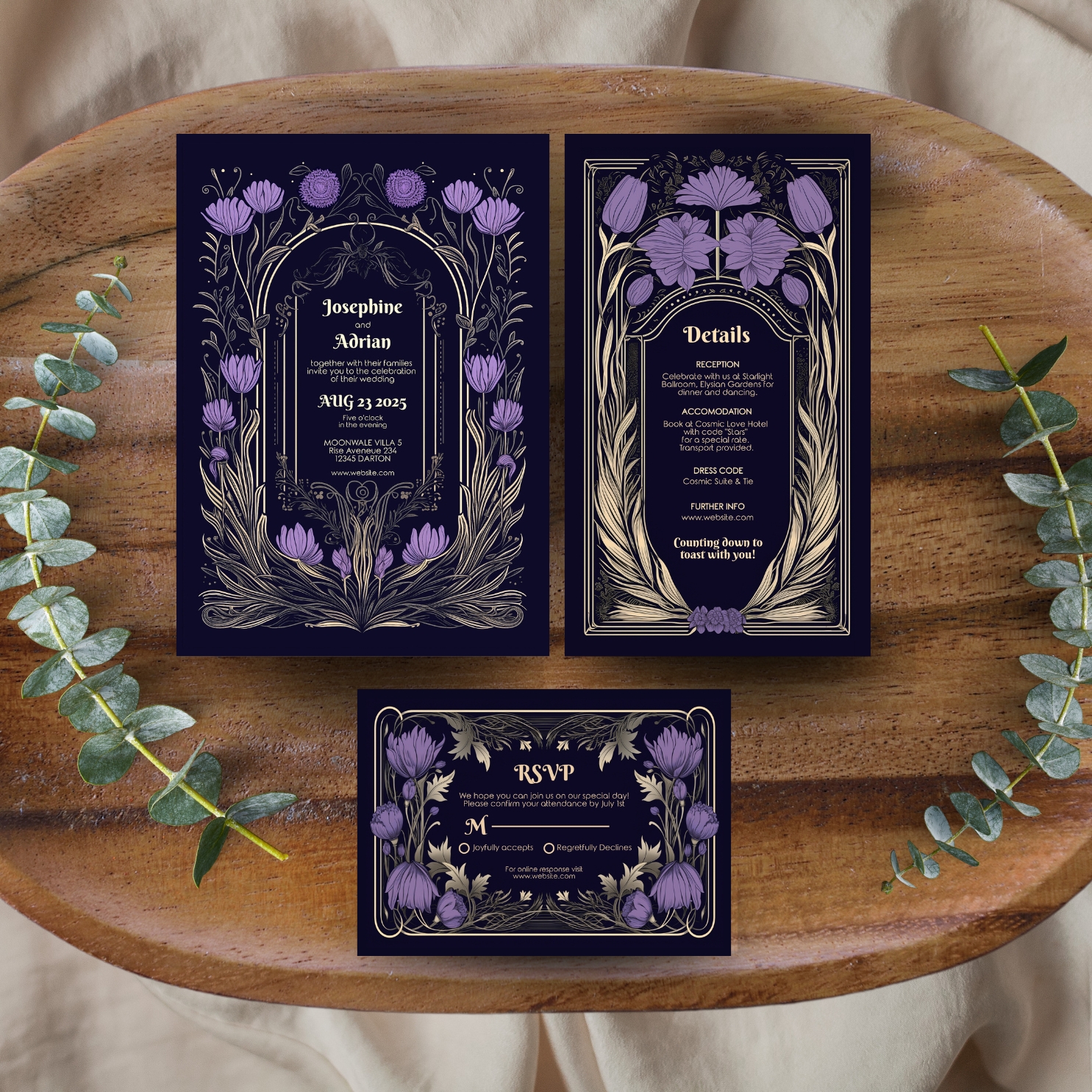Botanical_Gothic_Lila_Set design preview
