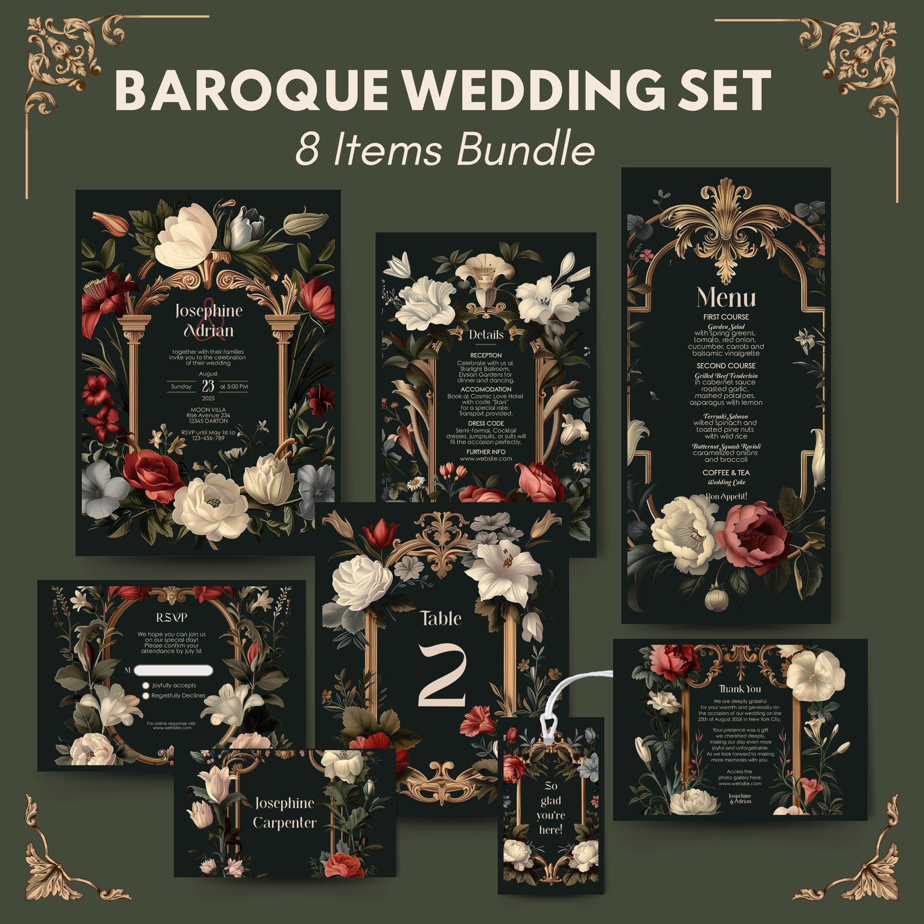 Set 444_Baroque_8 Items design preview