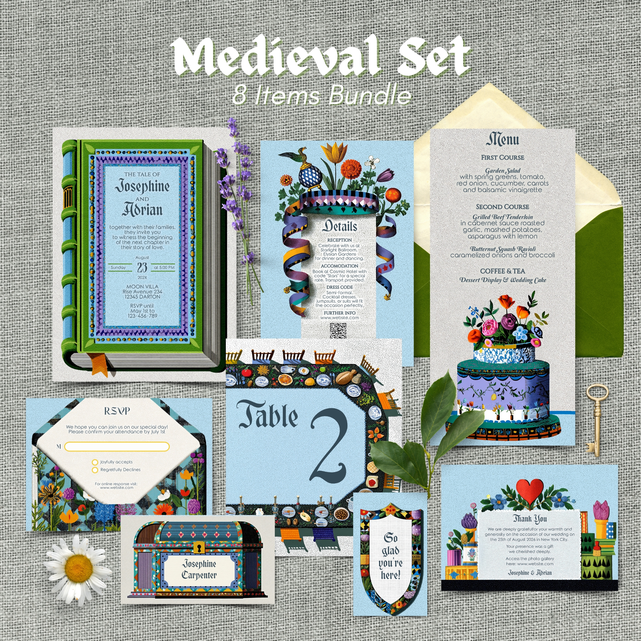Set 451_Medieval_8 Items design preview