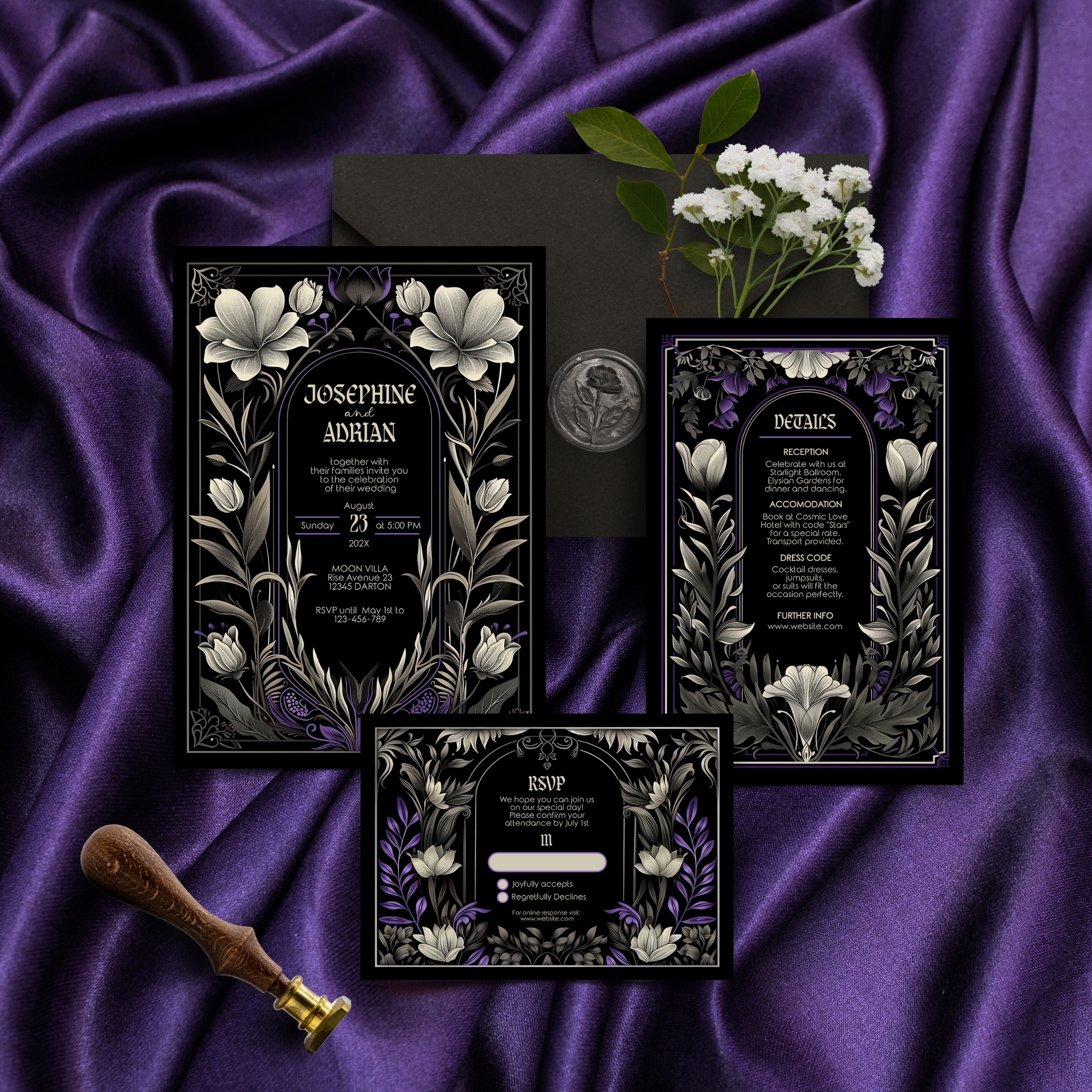 Set 456_3 Items_purple design preview