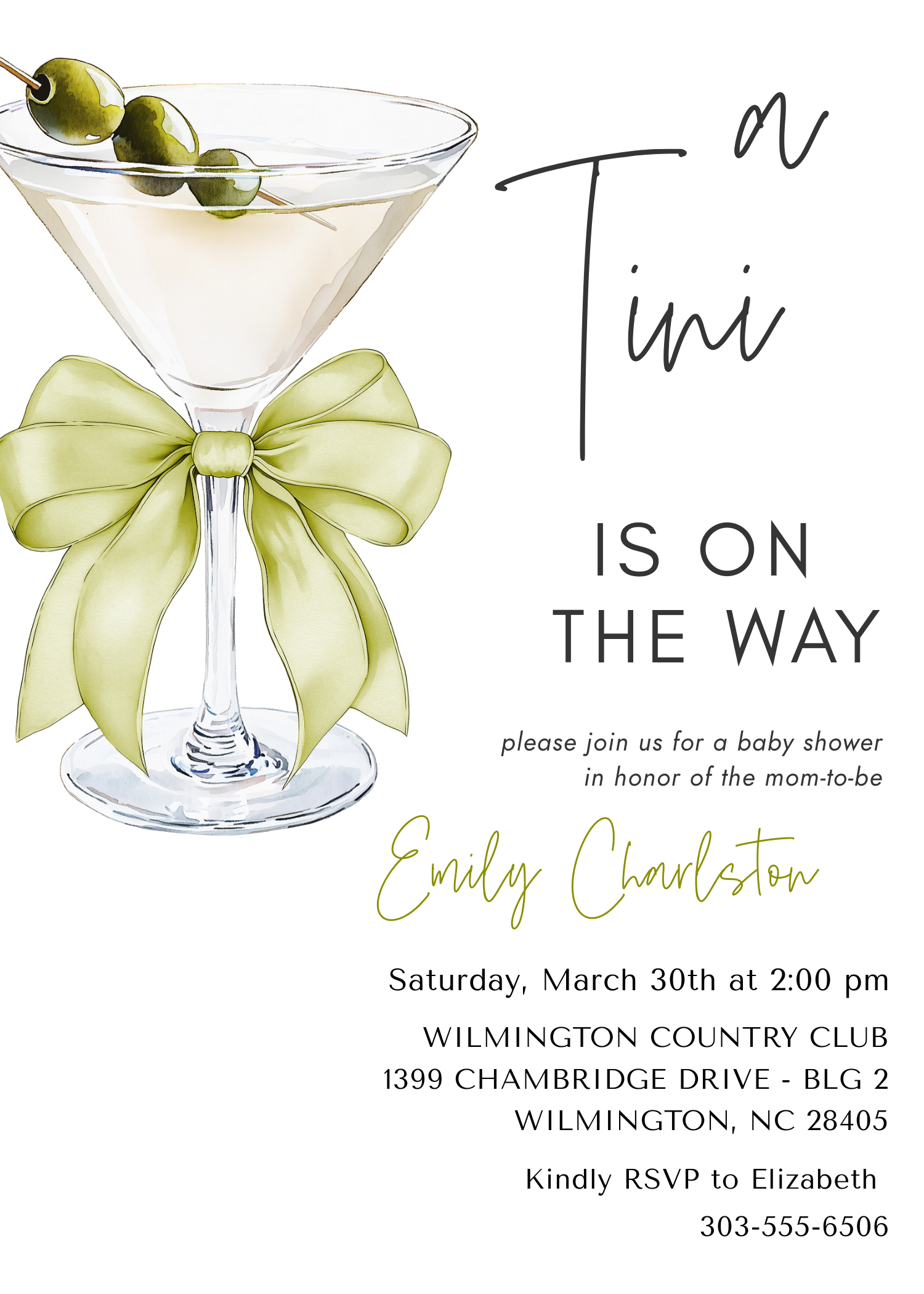 a Tini is on the way 5x7 design preview