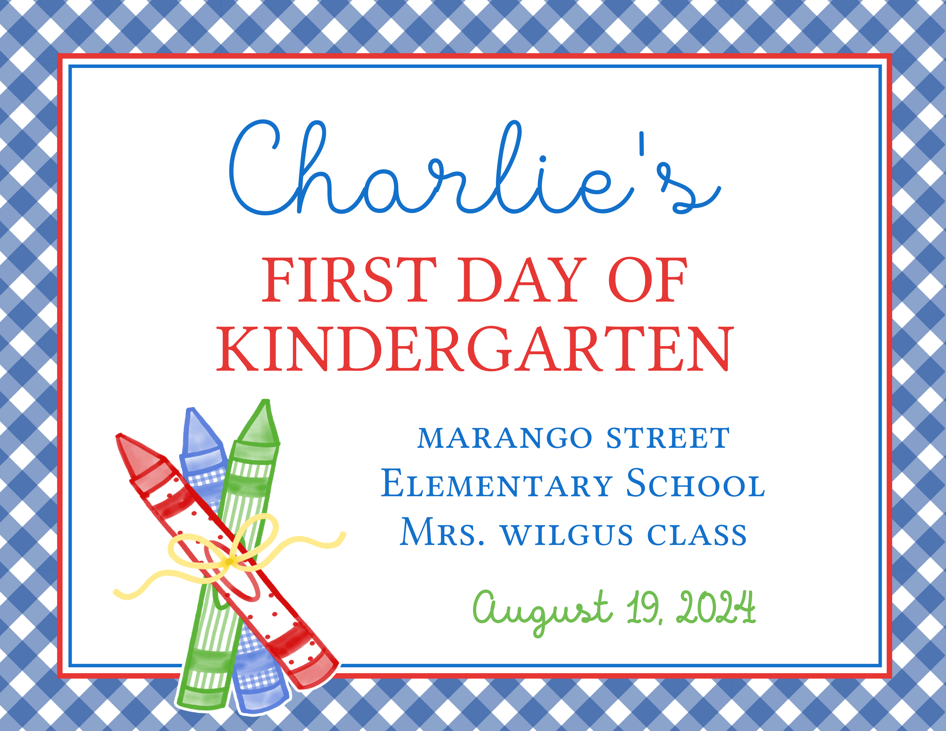 Back to School Sign Printable 11 x 8.5 design preview