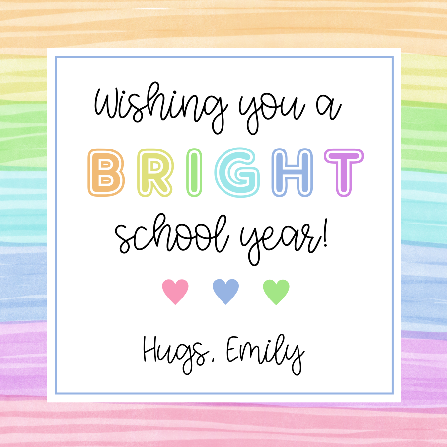 Bright School Year - 3 x 3" design preview